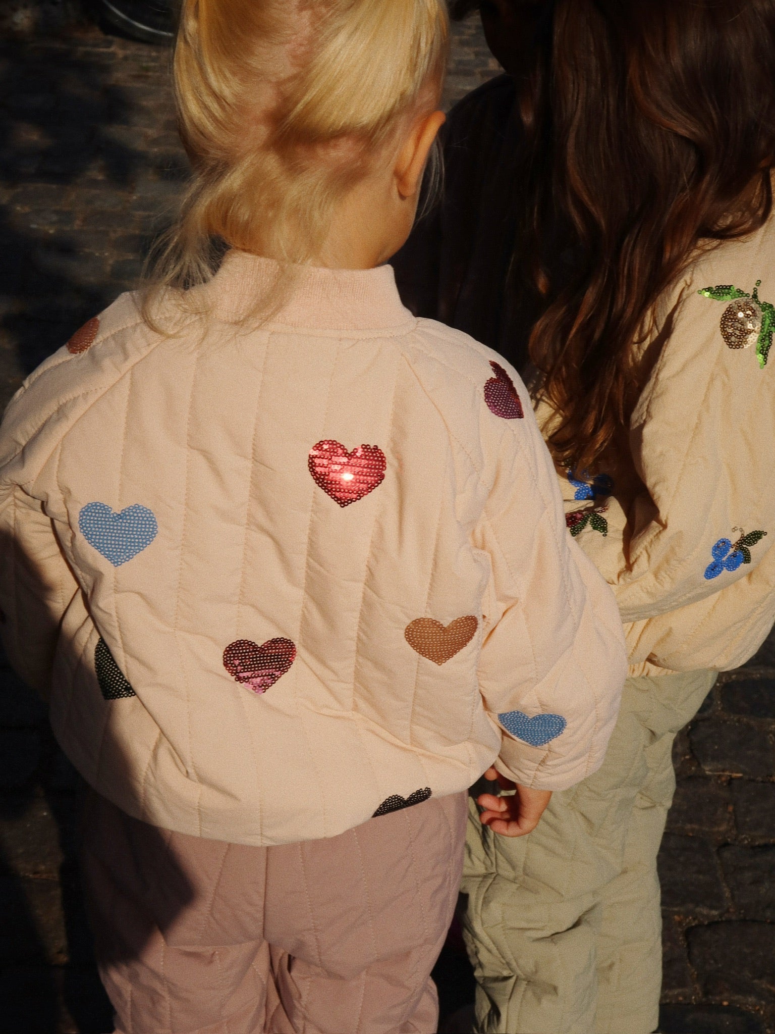 Juno Sequin Bomber Jacket - Cameo Rose