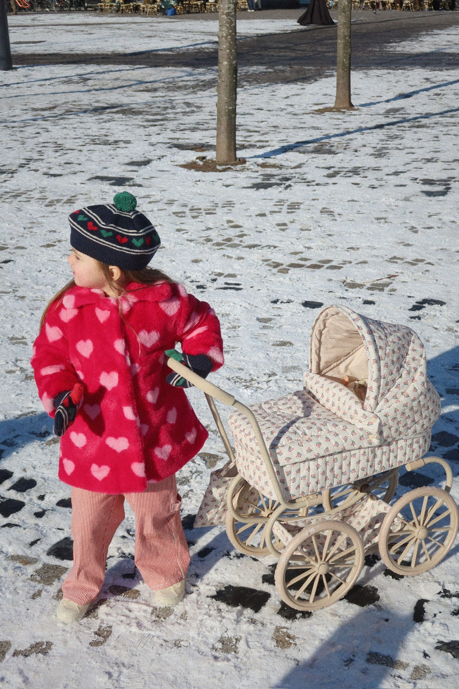 Belou Knit Beret - Heart