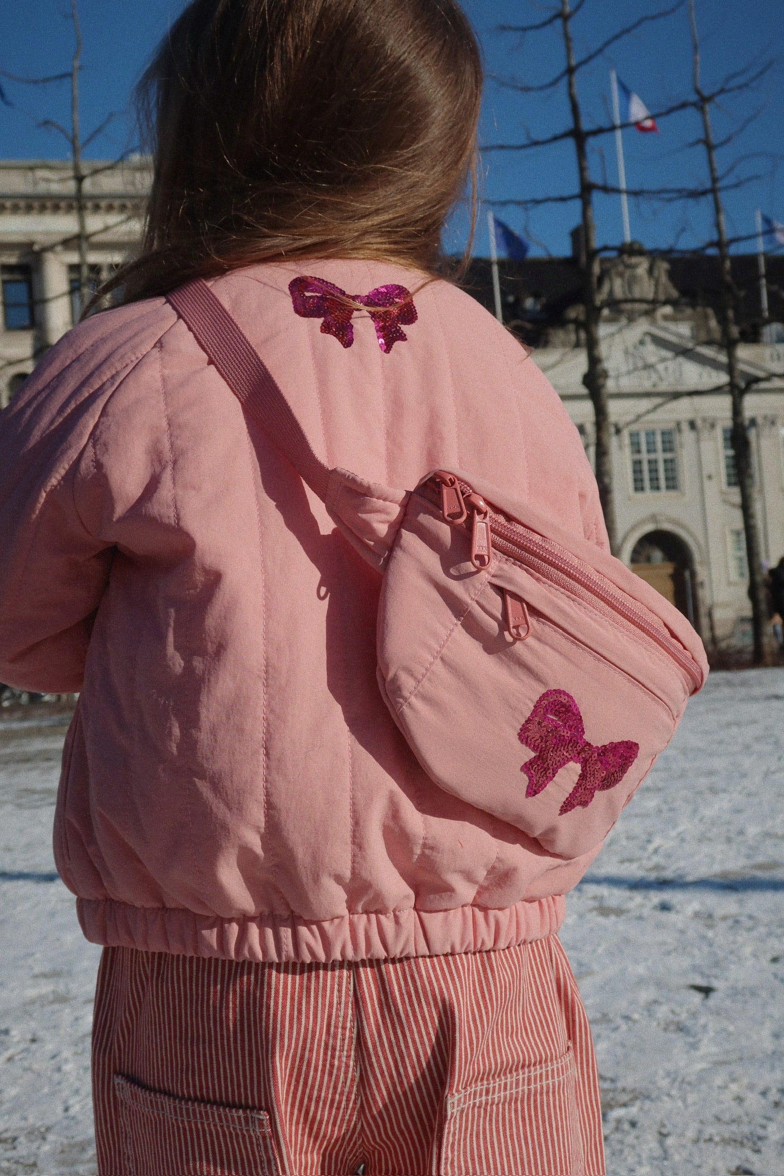 Juno Sequin Bomber Jacket - Rosette