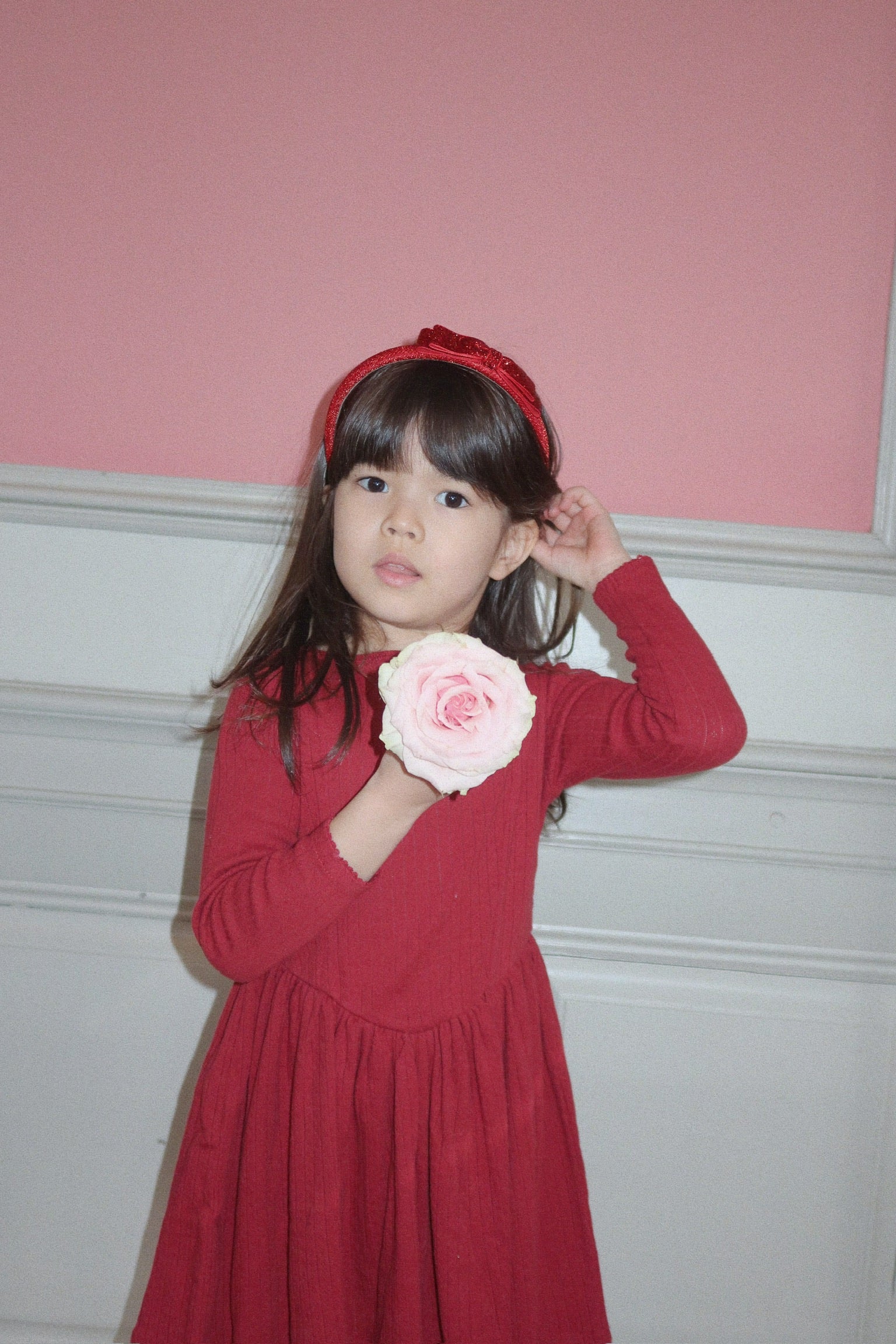 Minnie Dress Gots - Red Dahlia