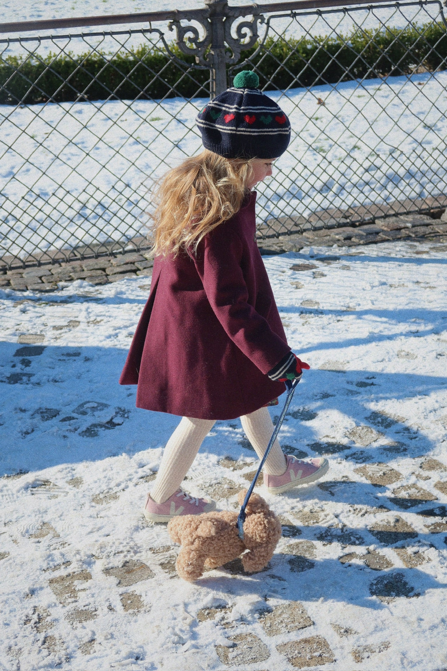 Belou Knit Beret - Heart