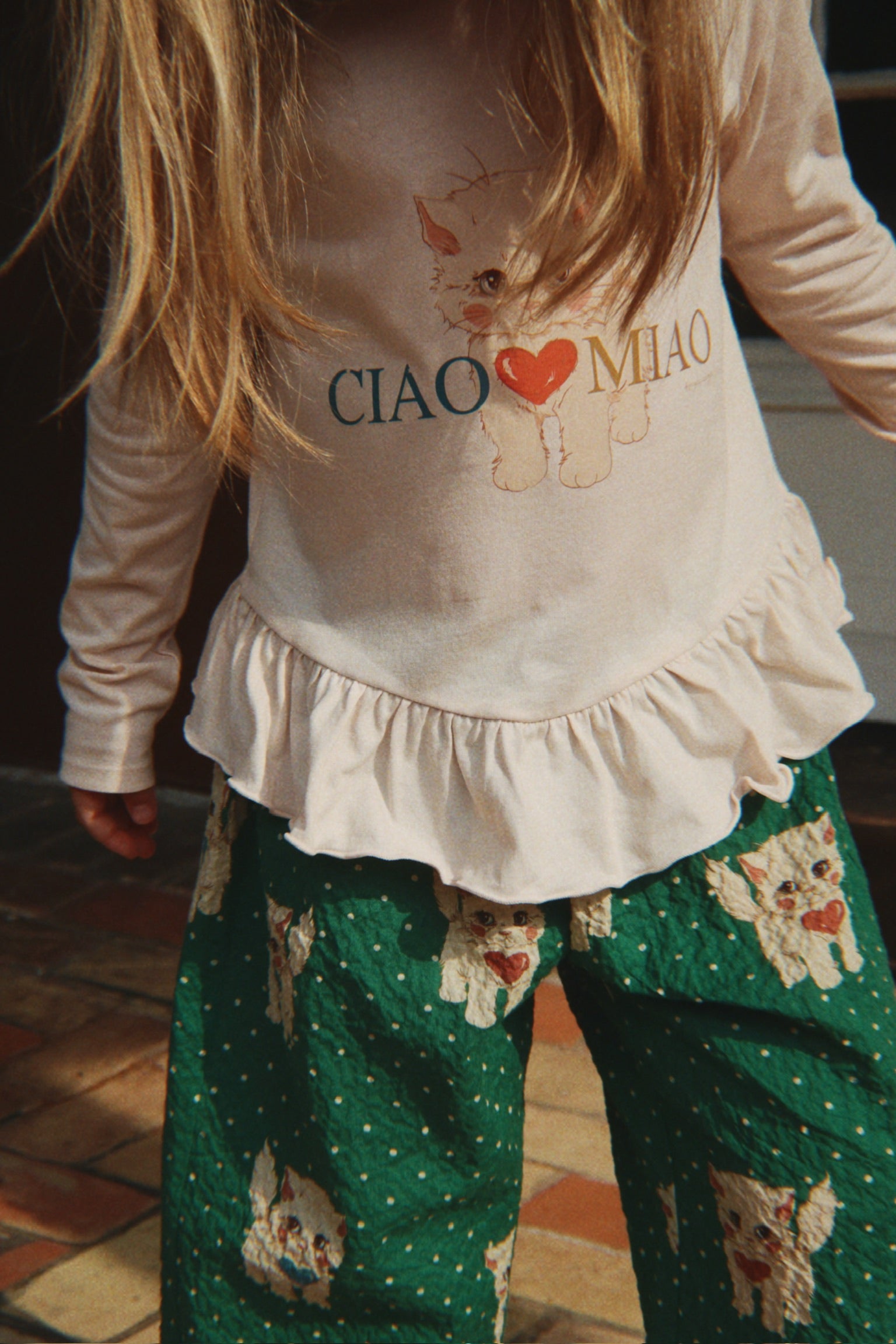 Kitty Frill Tee GOTS - Ciao Miao