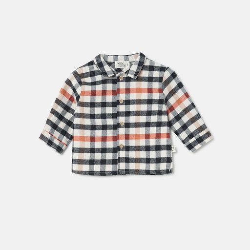 Plaid check baby shirt
