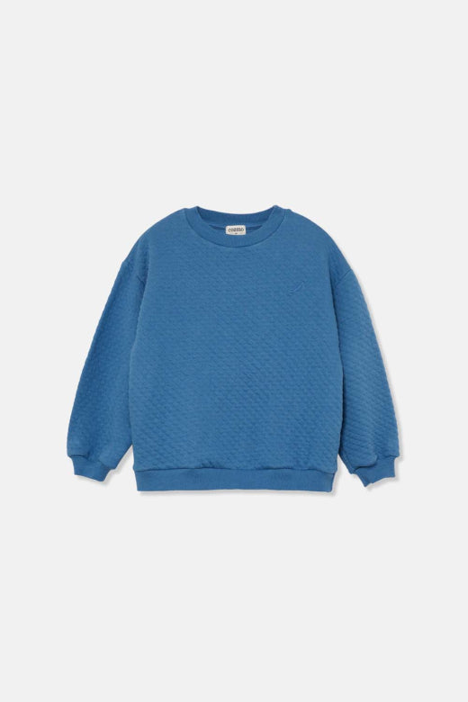 Quilted Sweatshirt | Blue