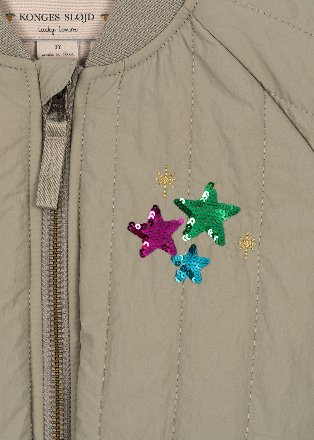 Juno Sequin Bomber Jacket - Laurel Oak