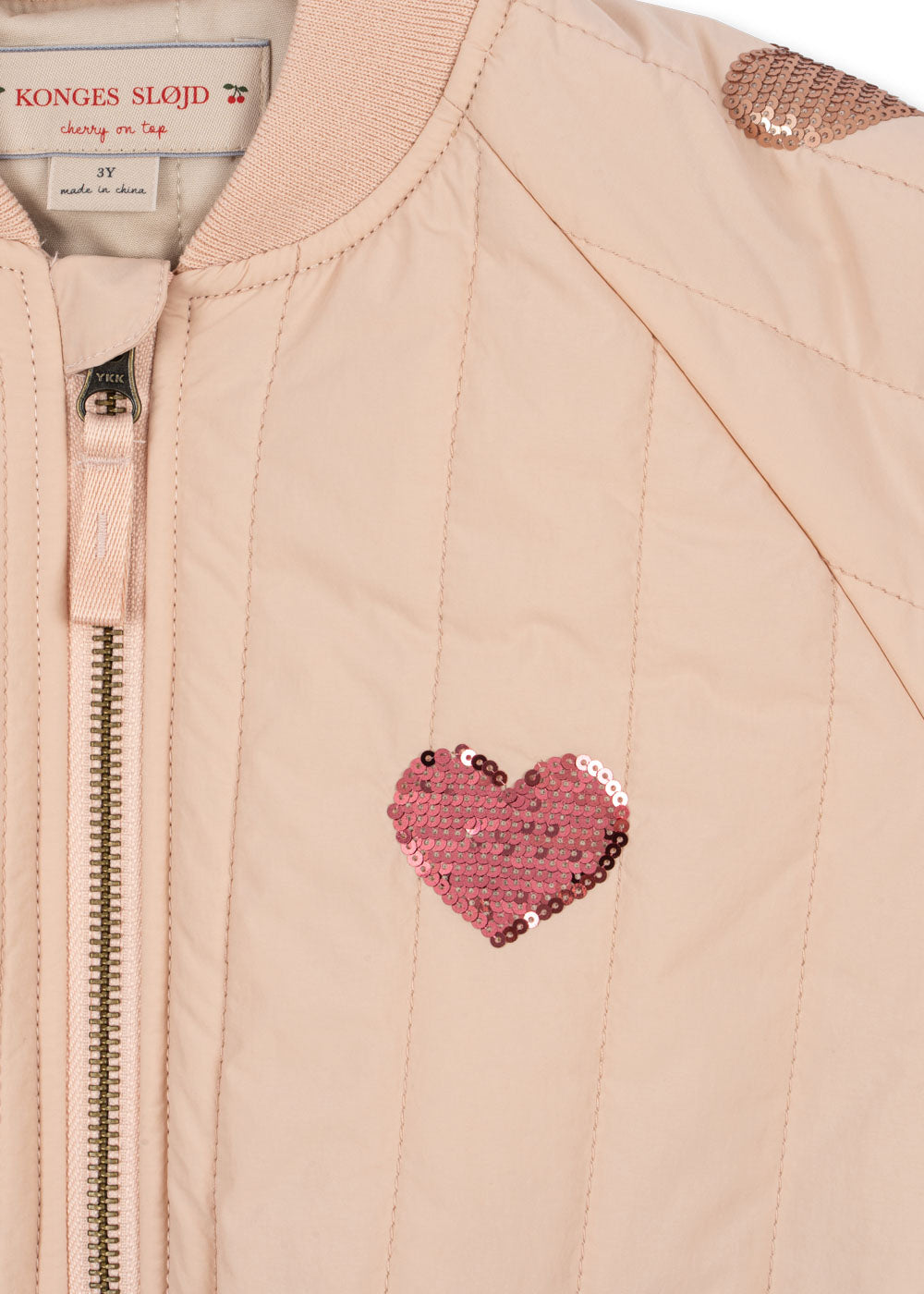Juno Sequin Bomber Jacket - Cameo Rose