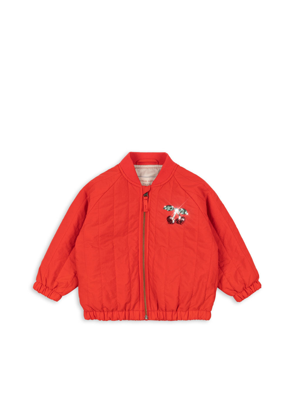 Juno Sequin Bomber Jacket - Fiery Red