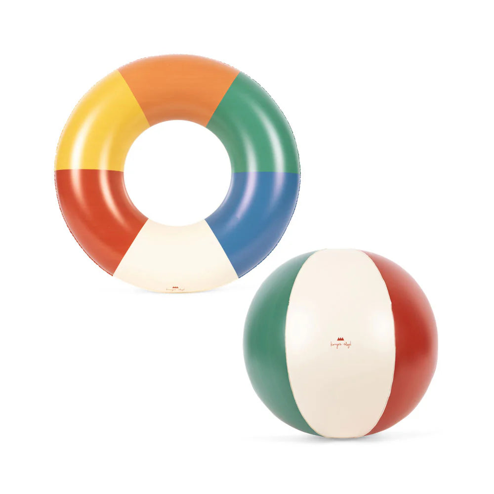 SWIM RING AND BEACH BALL SET