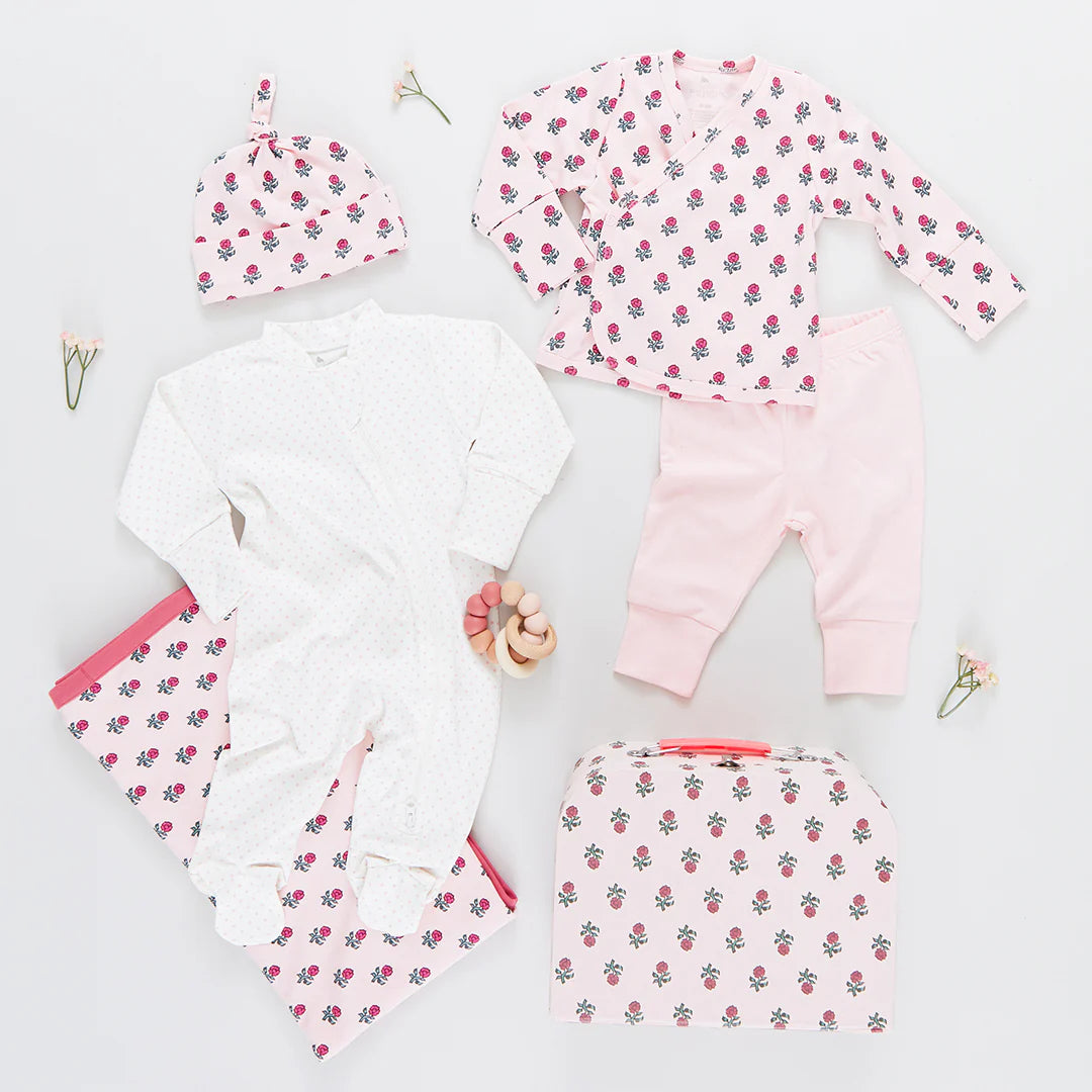Nesting Box Baby Take Home Set - Pink Tiny Flower