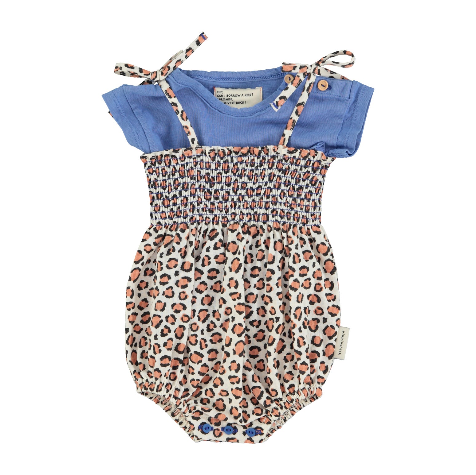Baby Romper | Ecru Animal Print