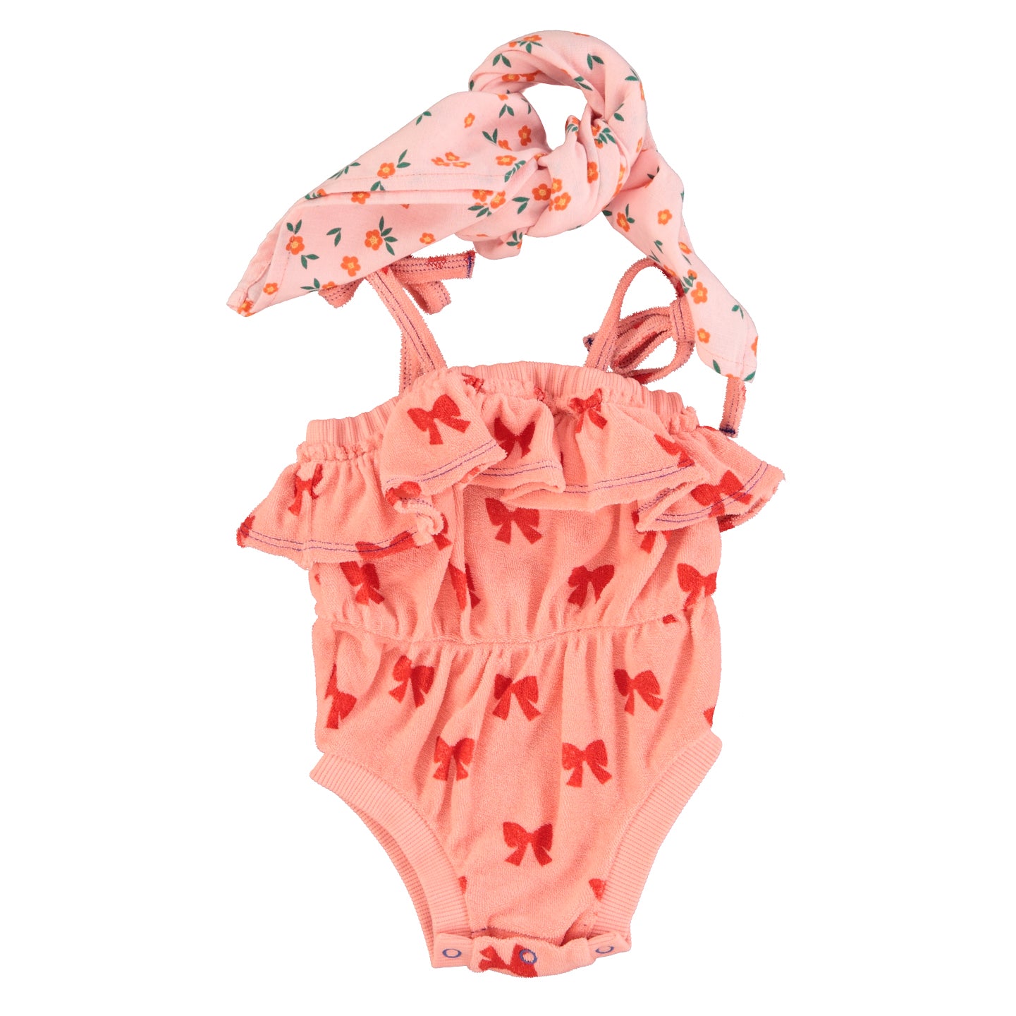 Playsuit | Pink w/ Red Bows
