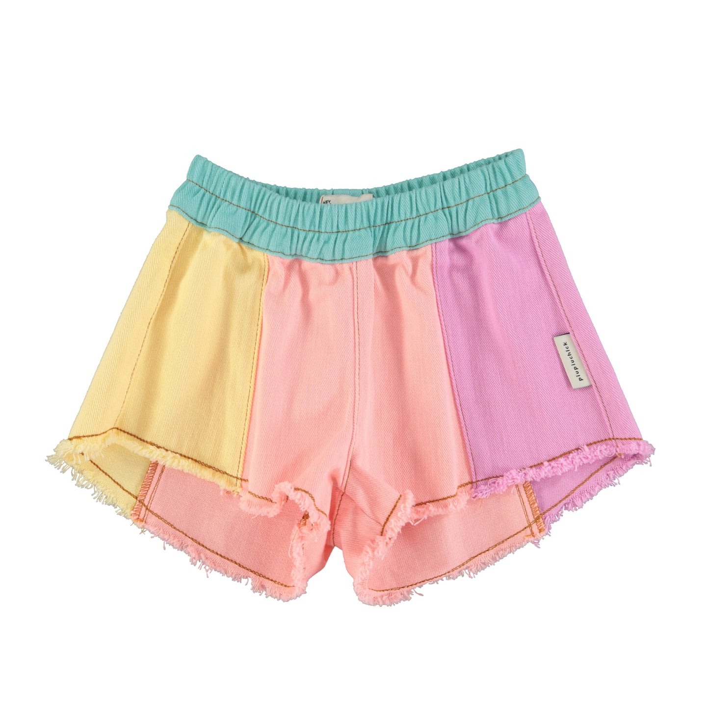 Shorts w/ Fringes | Multicolor Pastels