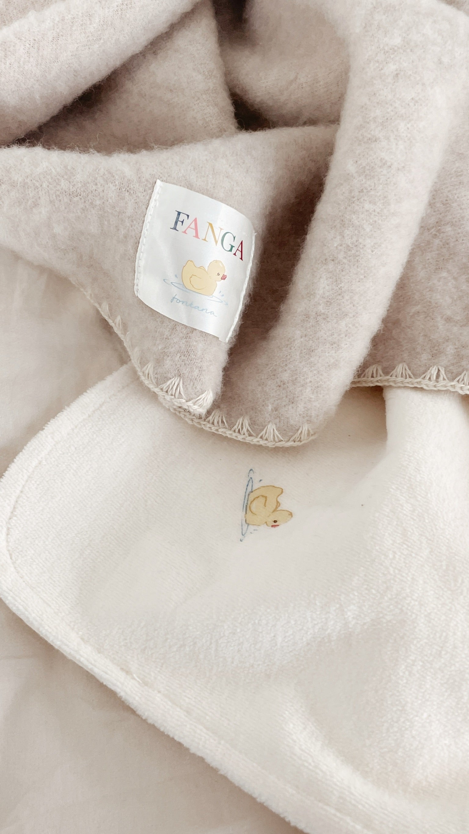 Erba Wool Fleece Baby Blanket - Oatmeal Melange