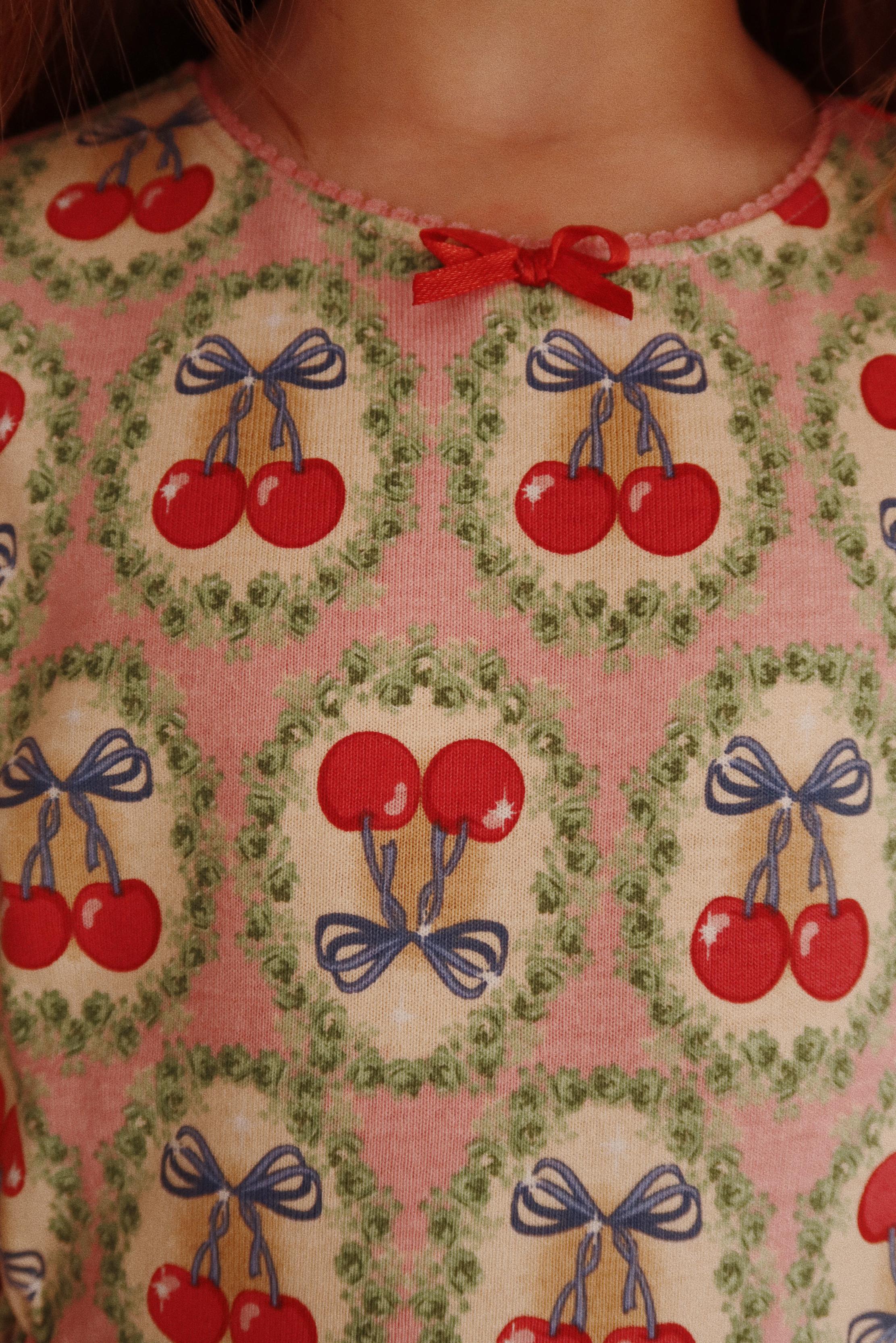 Drey LS Dress Gots - Cherry Bow