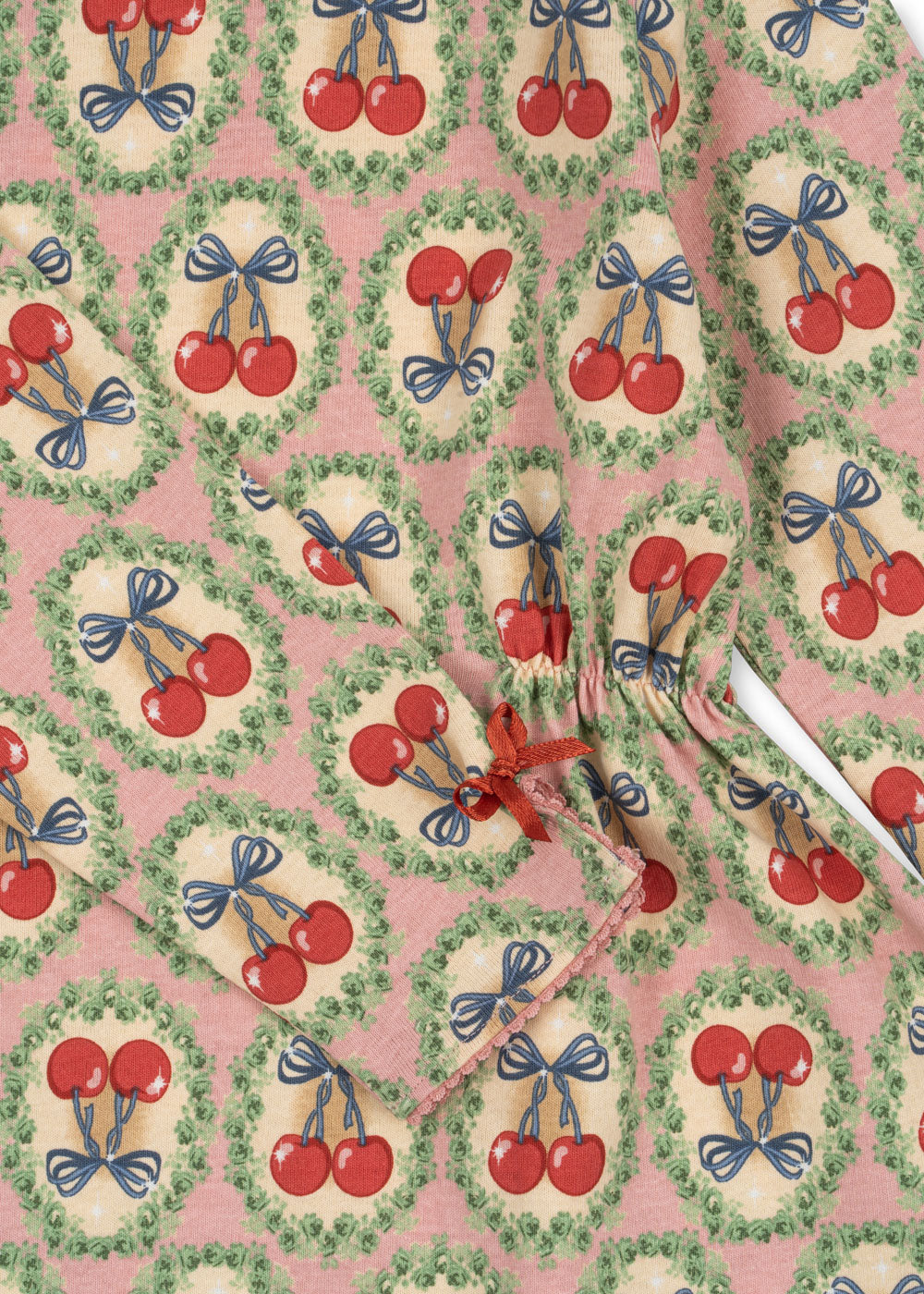 Drey LS Dress Gots - Cherry Bow