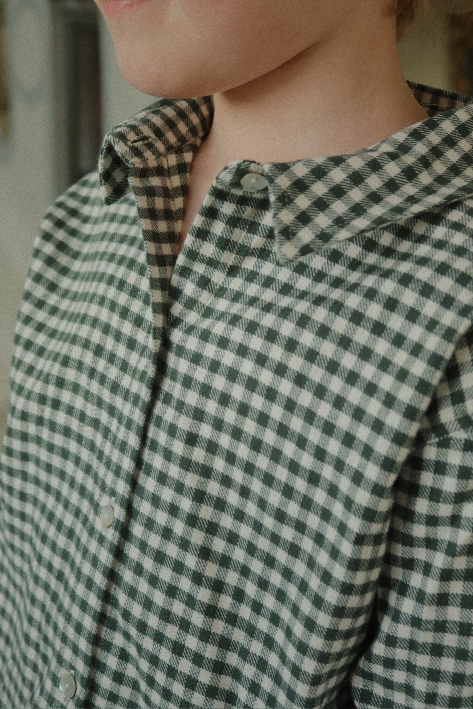 Foret LS Shirt Gots - Green Check