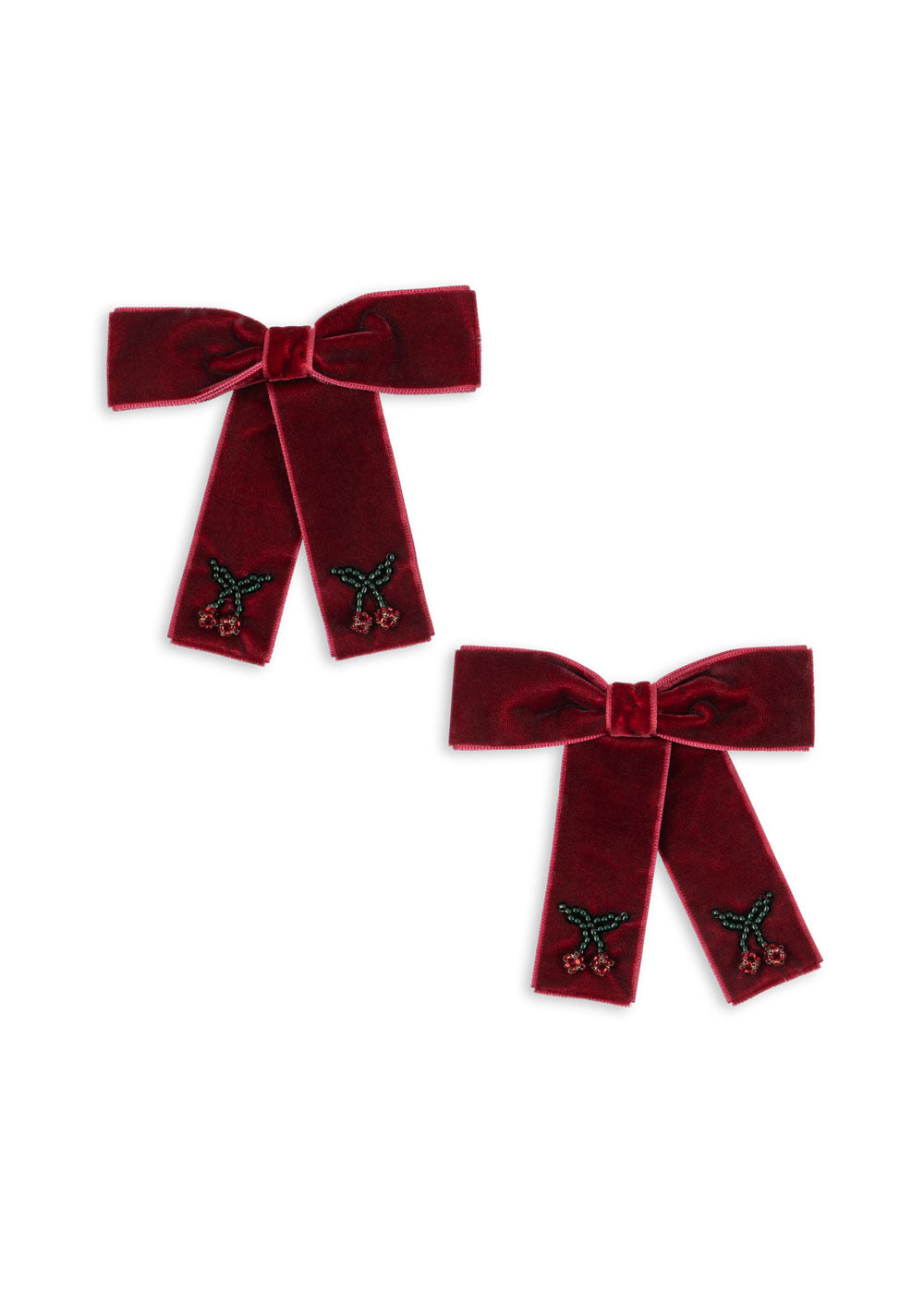 2 Pack Juliette Bow Hair Clip - Rio Red