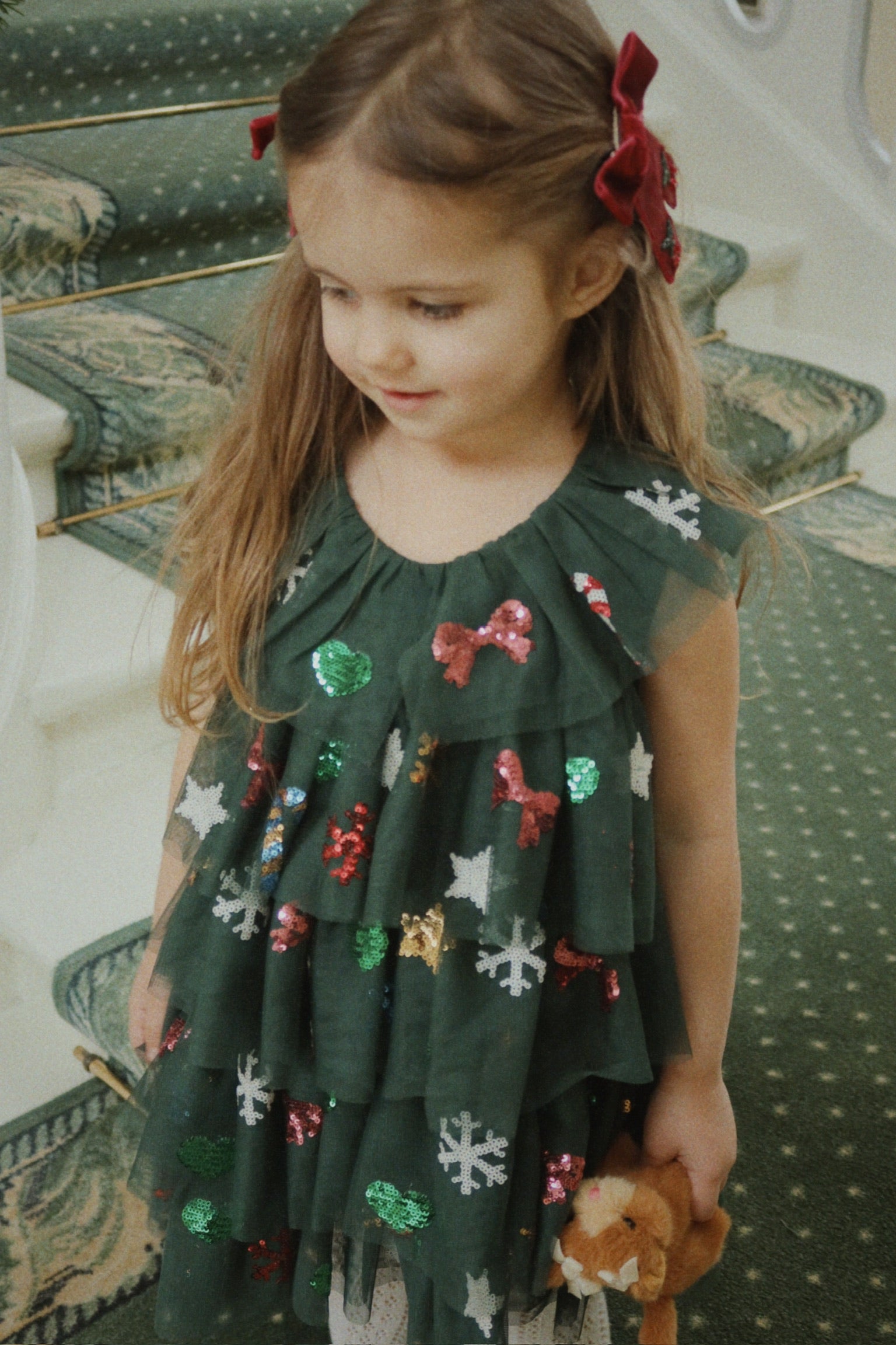 2 Pack Juliette Bow Hair Clip - Rio Red