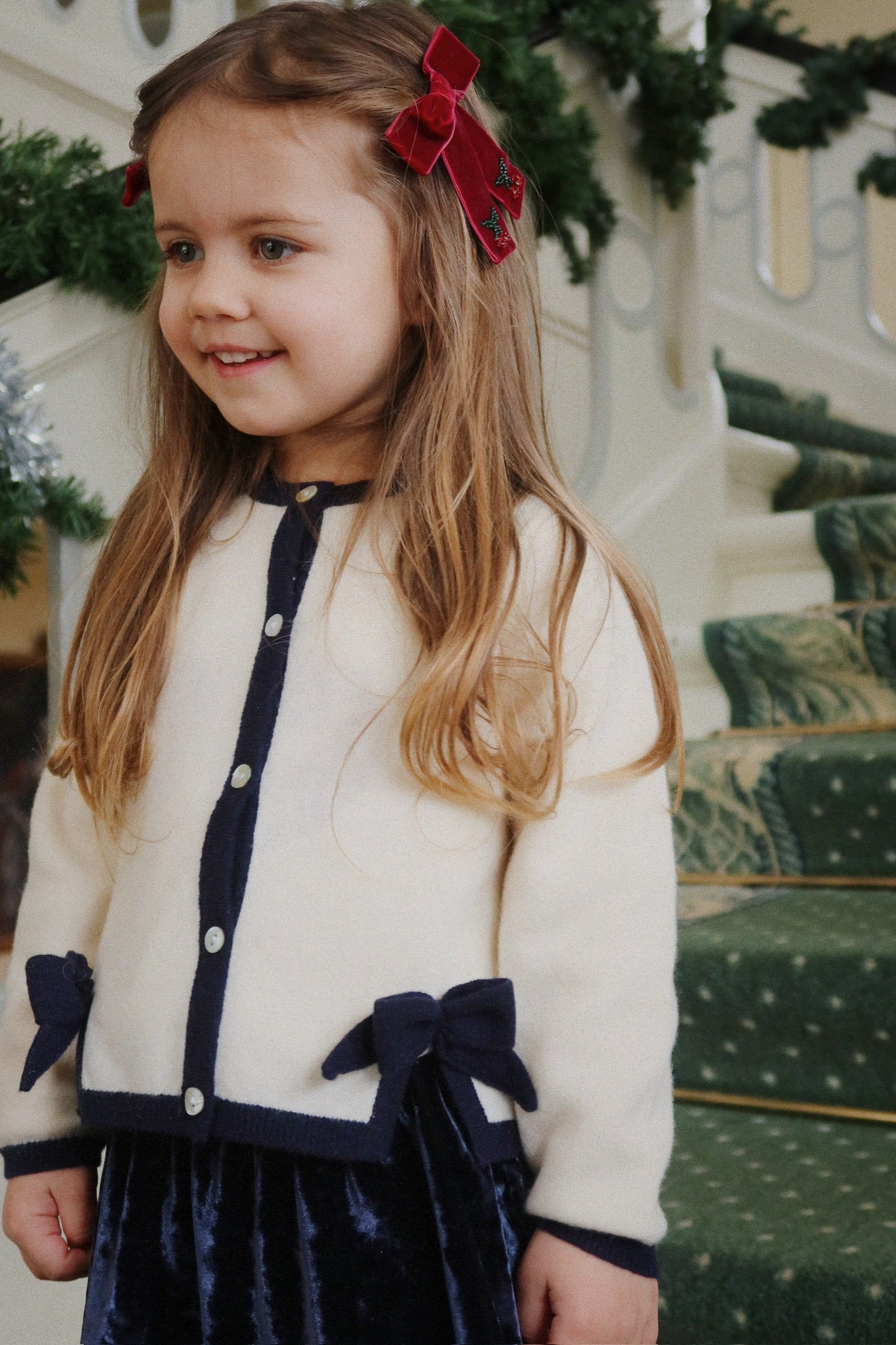 2 Pack Juliette Bow Hair Clip - Rio Red