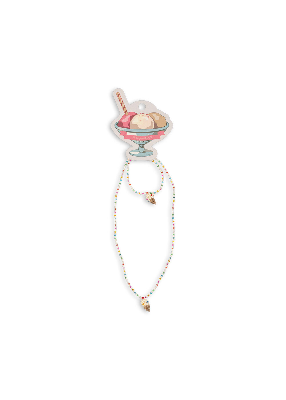 Ice Cream Necklace and Bracelet Set - Multi
