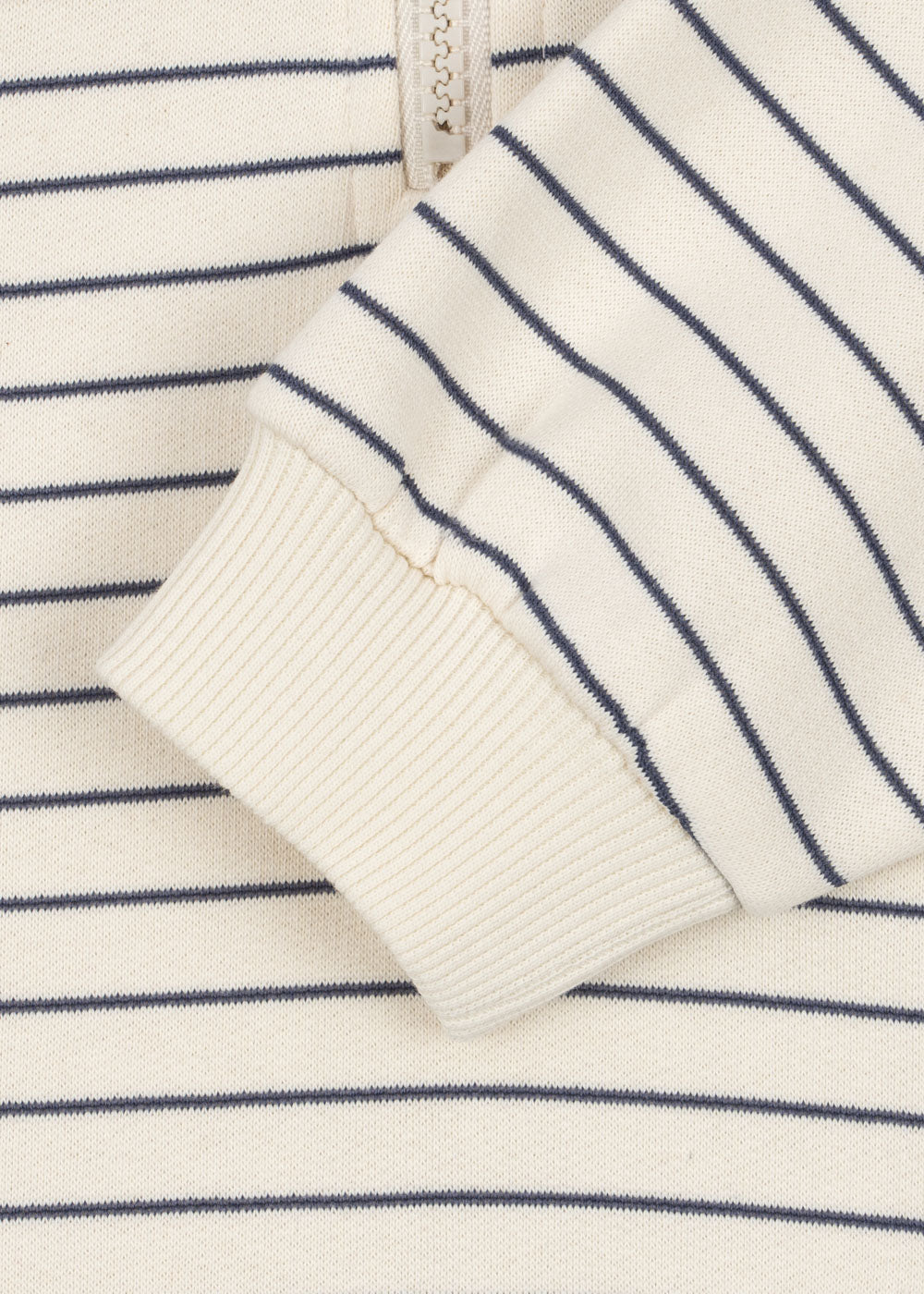 Lou Stripe Half Zip Sweat - Flintstone Stripe
