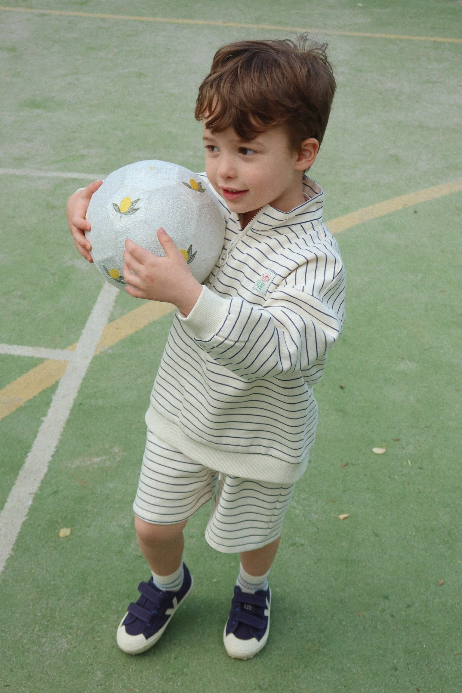 Lou Sweat Shorts - Flintstone Stripe