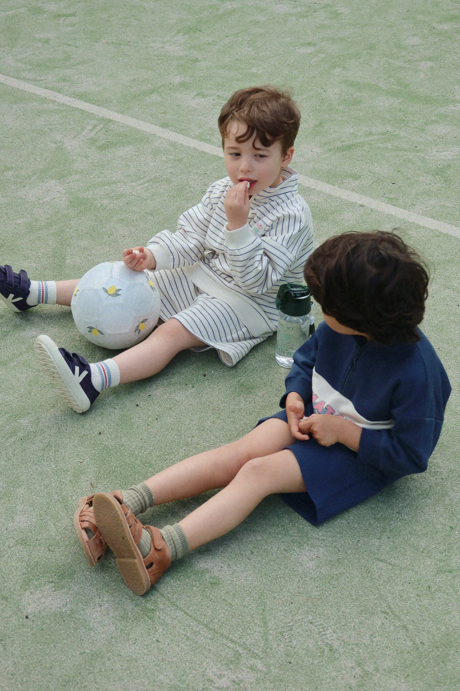 Lou Sweat Shorts - Flintstone Stripe