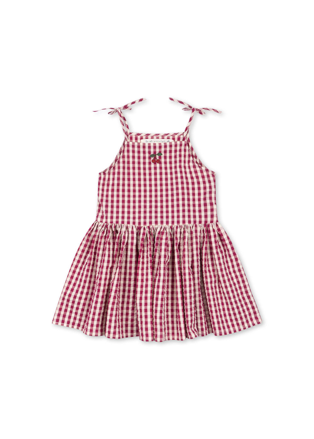 Isotta Dress GOTS - Raspberry Check