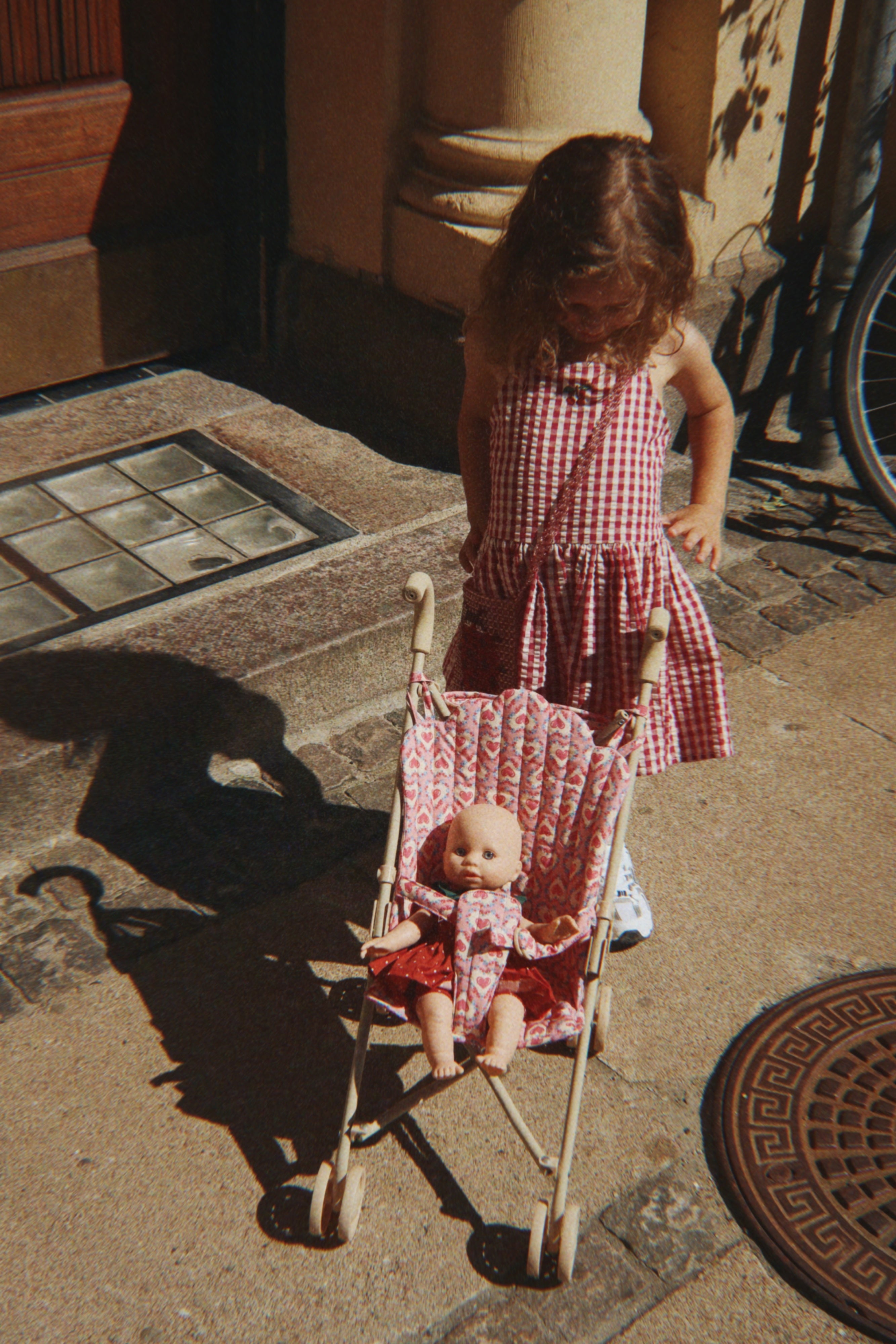 Isotta Dress GOTS - Raspberry Check