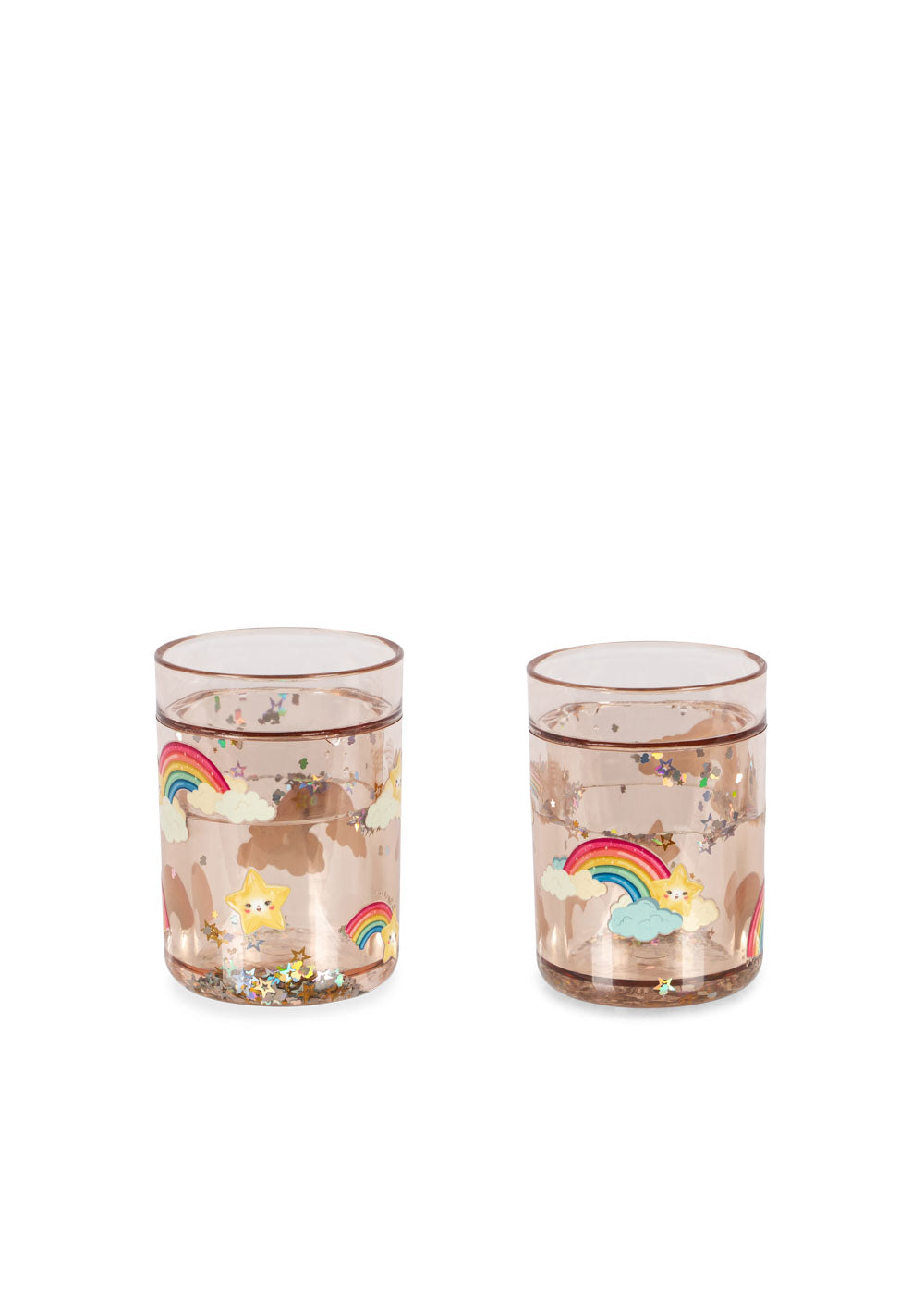 2 Pack Glitter Cups - Rainbow
