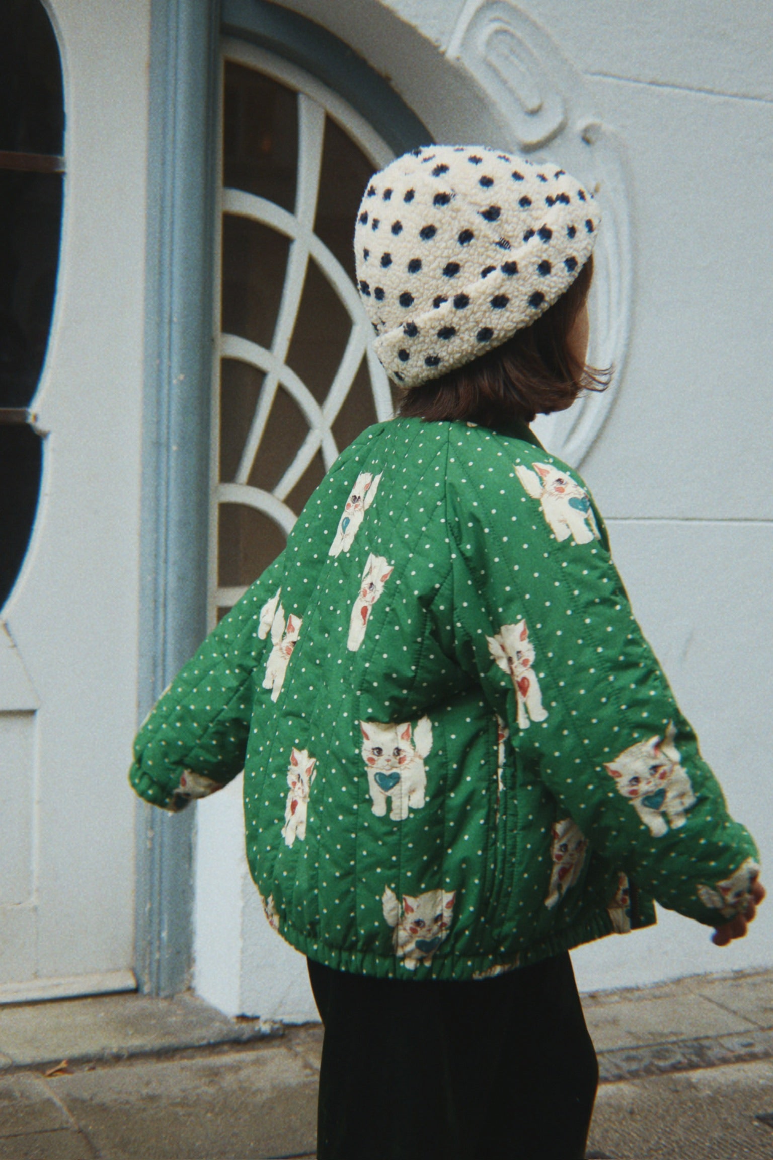 Juno Printed Bomber Jacket - Dot Miao Verde