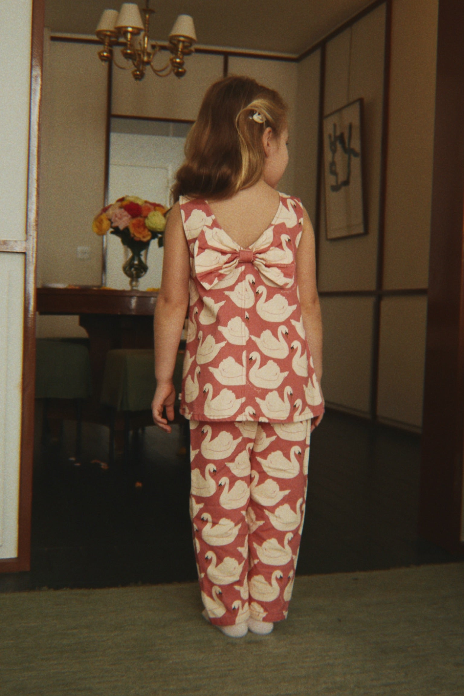 Magot Frill Pants GOTS - Swan Rose