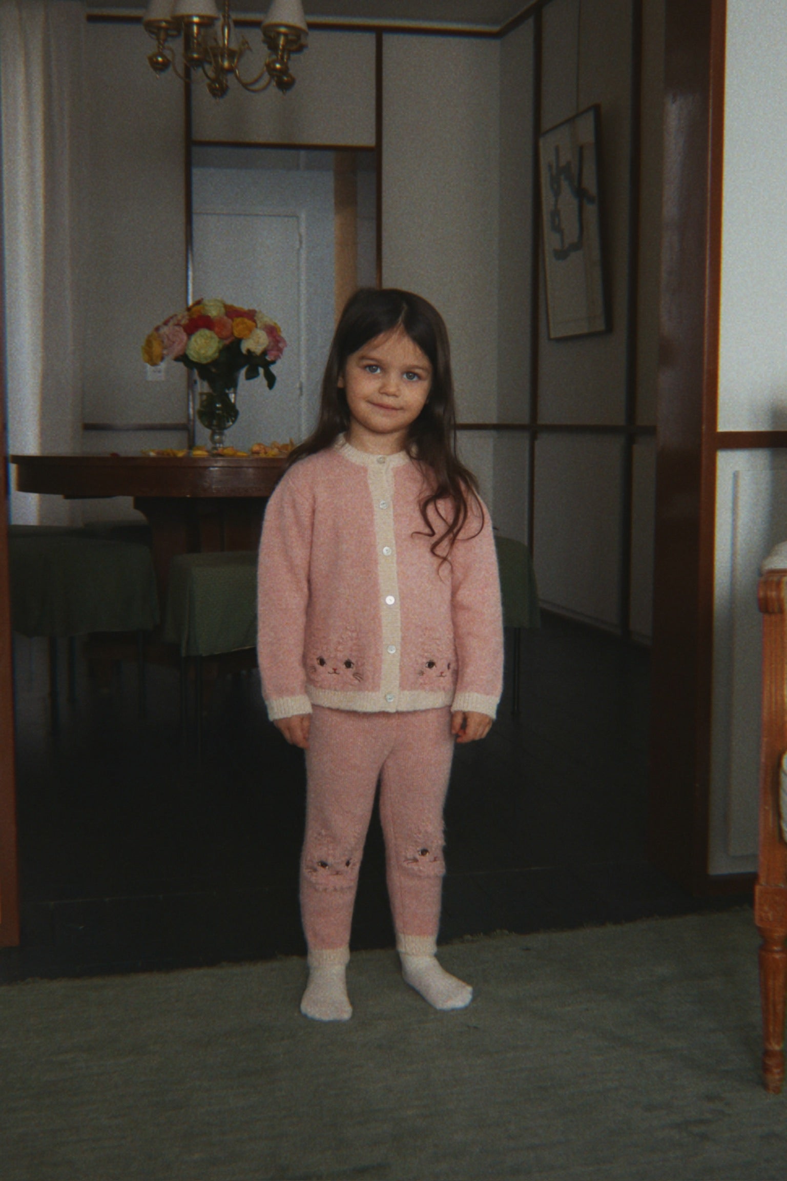 Kitty Cardigan - Silver Pink