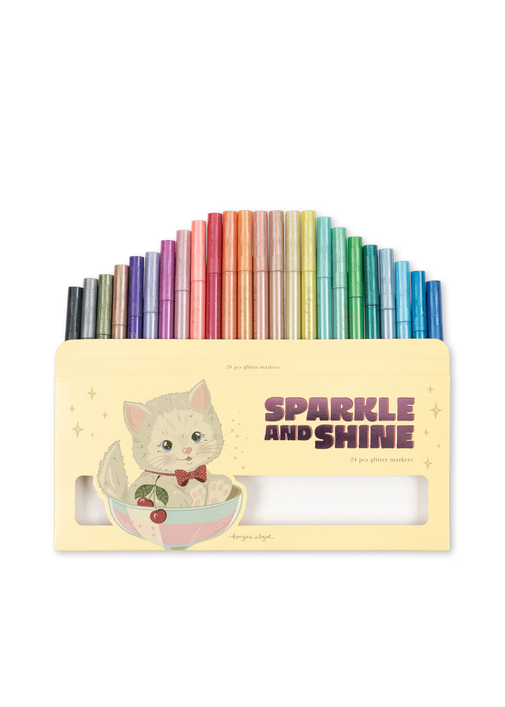 Glitter Markers 24 Pcs - Cat