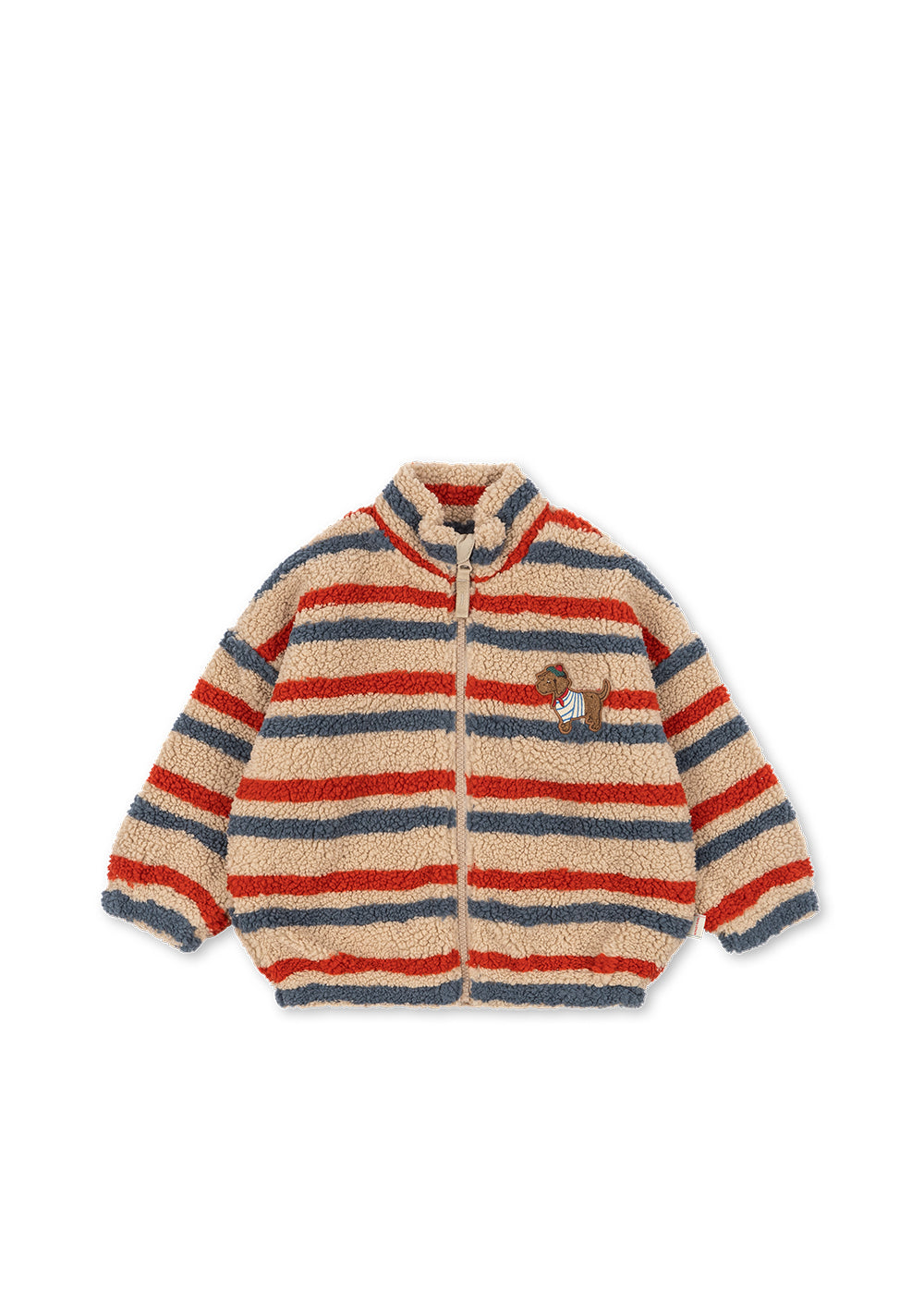 Jody Embroidery Teddy Jacket - Tangerine Stripe