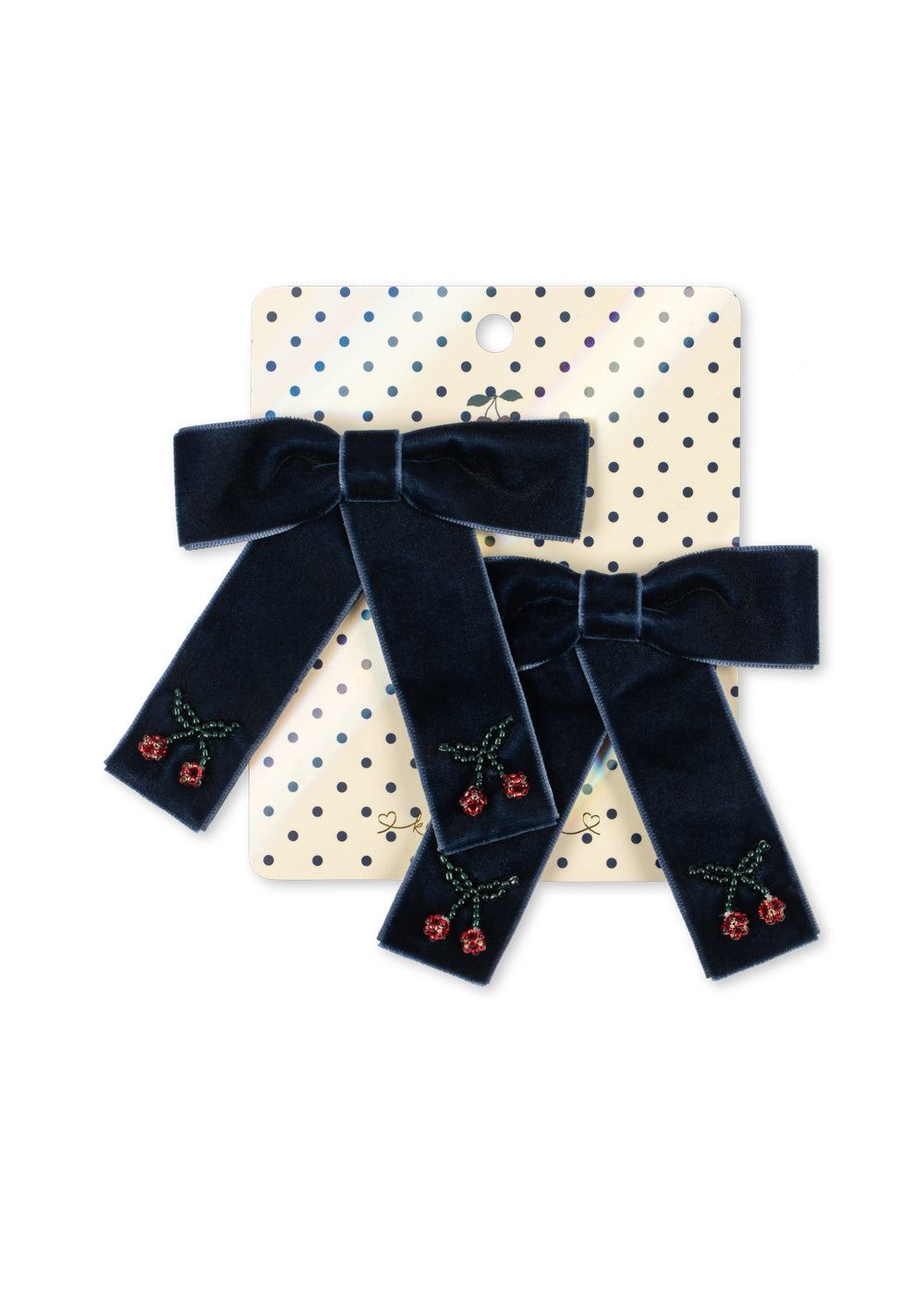 2 Pack Juliette Bow Hair Clip - Navy