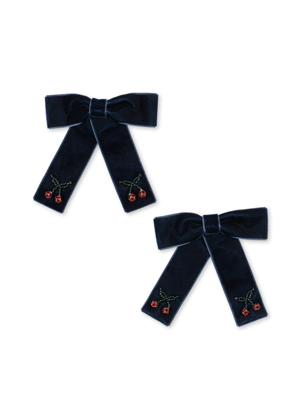 2 Pack Juliette Bow Hair Clip - Navy