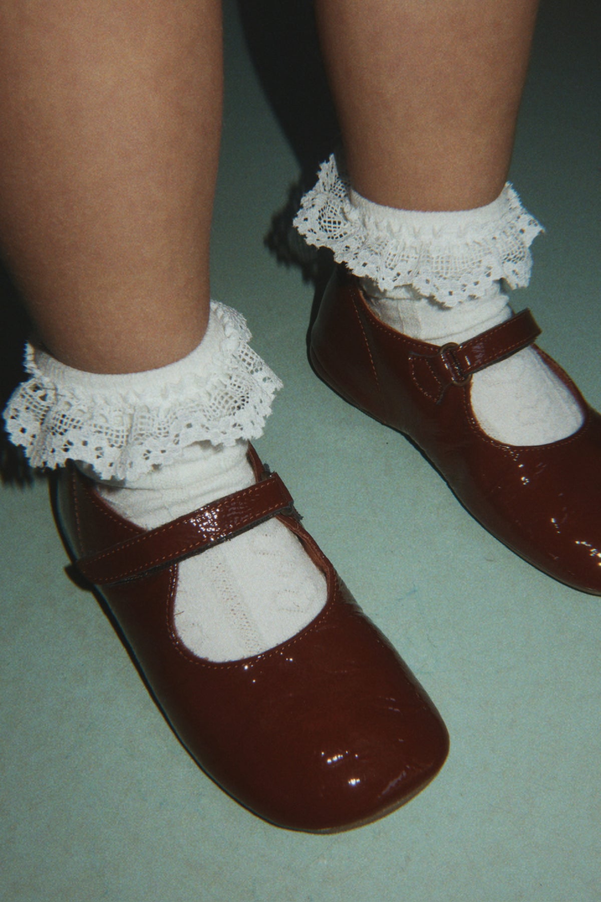 2 Pack Pointelle Frill Socks - Red, Off-White