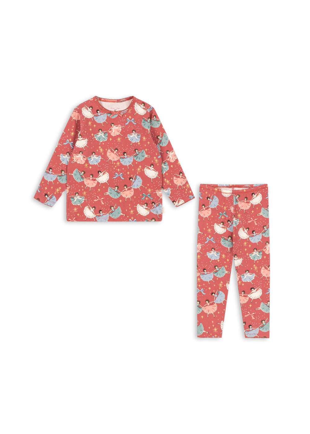 Basic Blouse & Pants Set GOTS - Bow Ballerina Blush
