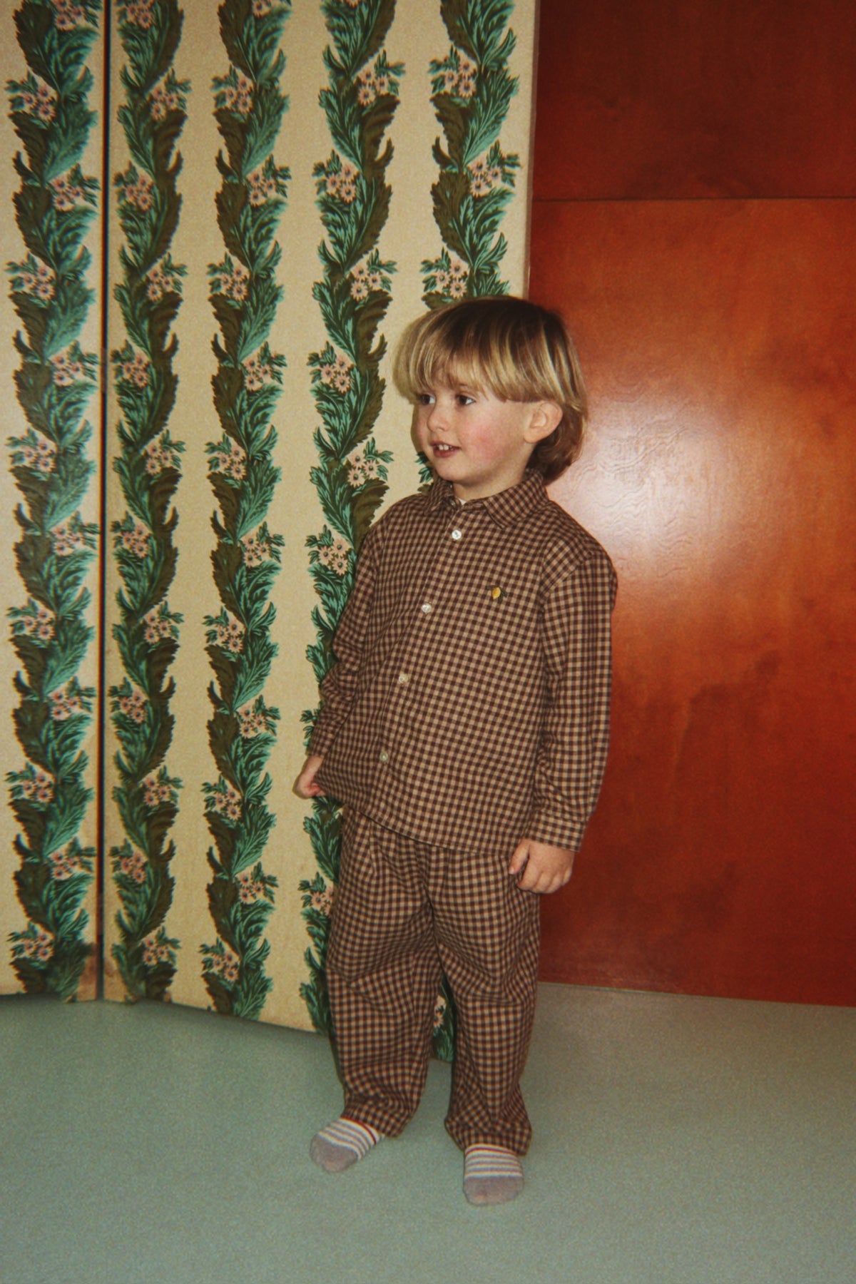 Foret Long Sleeve Shirt GOTS - Chocolate Check