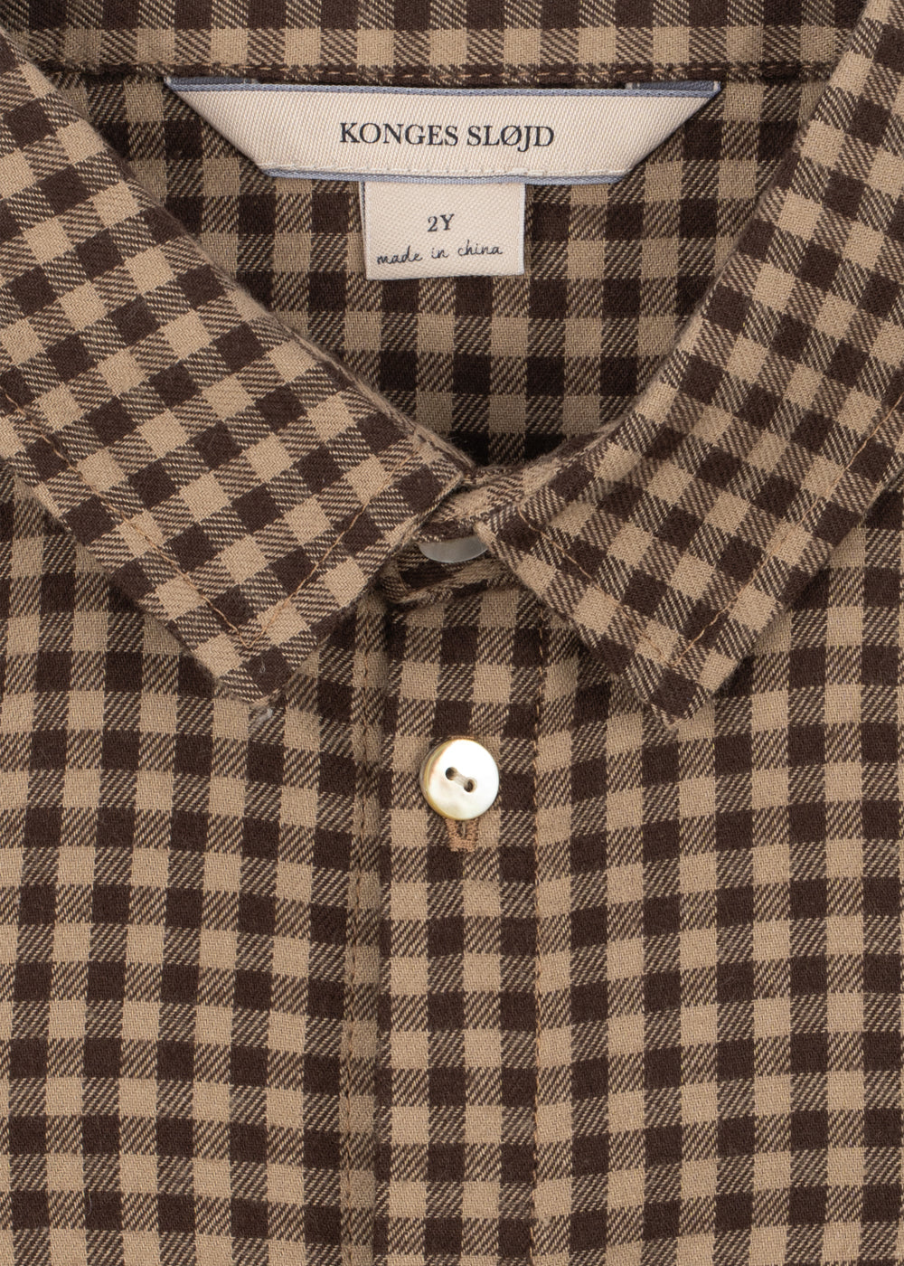 Foret Long Sleeve Shirt GOTS - Chocolate Check