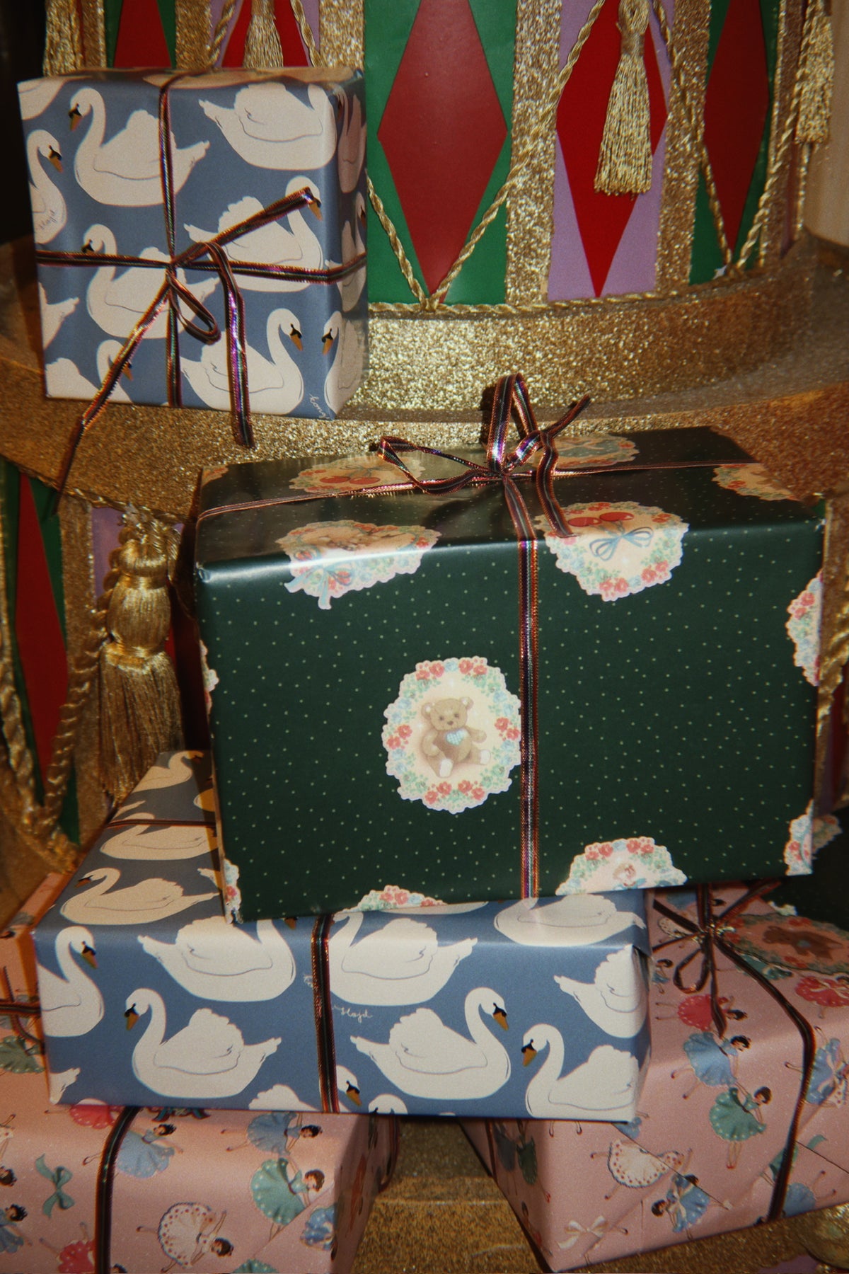Wrapping Paper - Bow Ballerina Blush