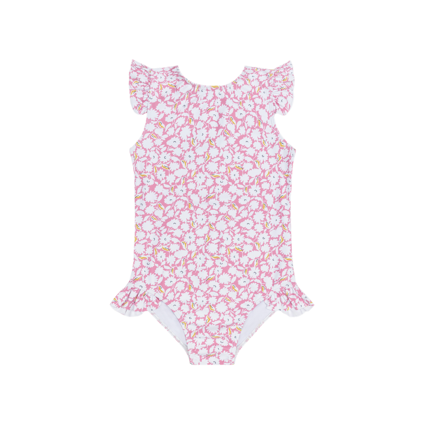 Girls Blush Bloom Ruffle Cap Sleeve Rashguard One Piece