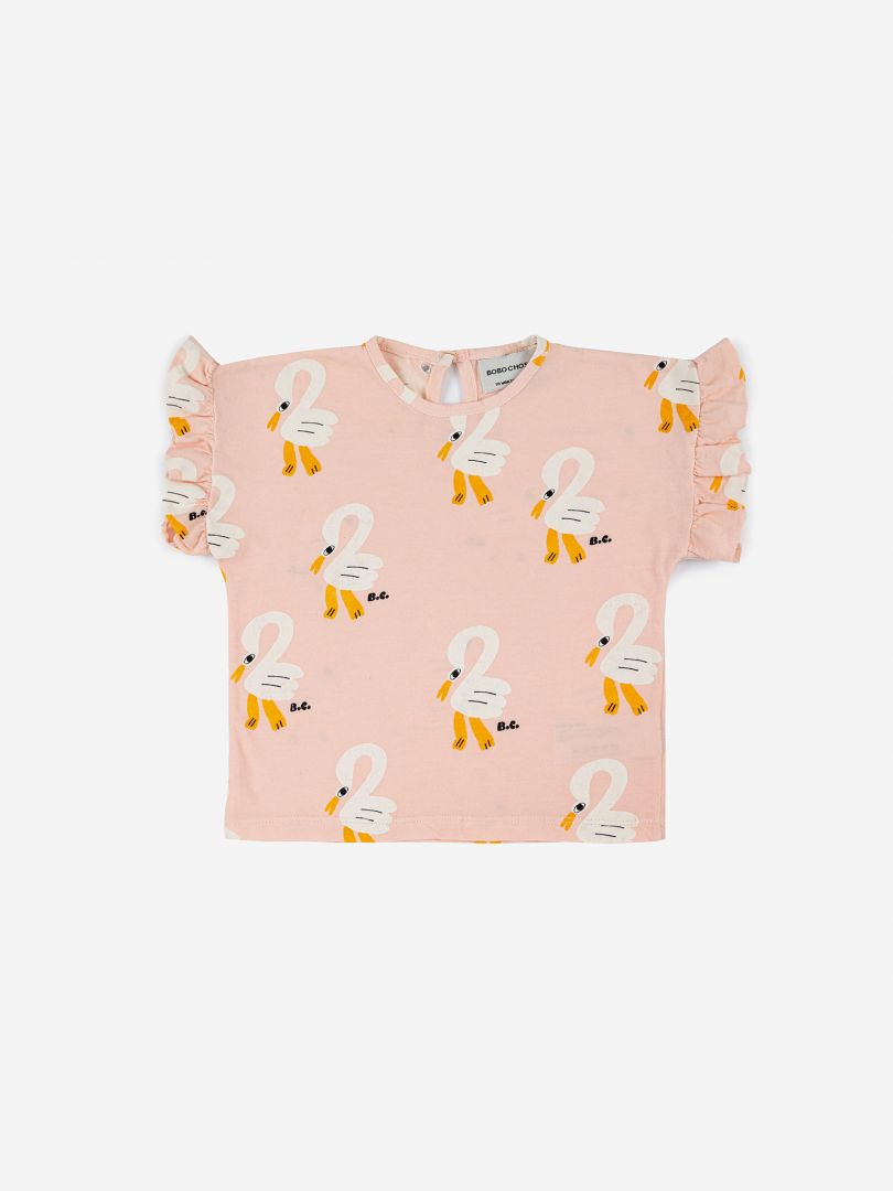 PELICAN ALL OVER RUFFLE T-SHIRT