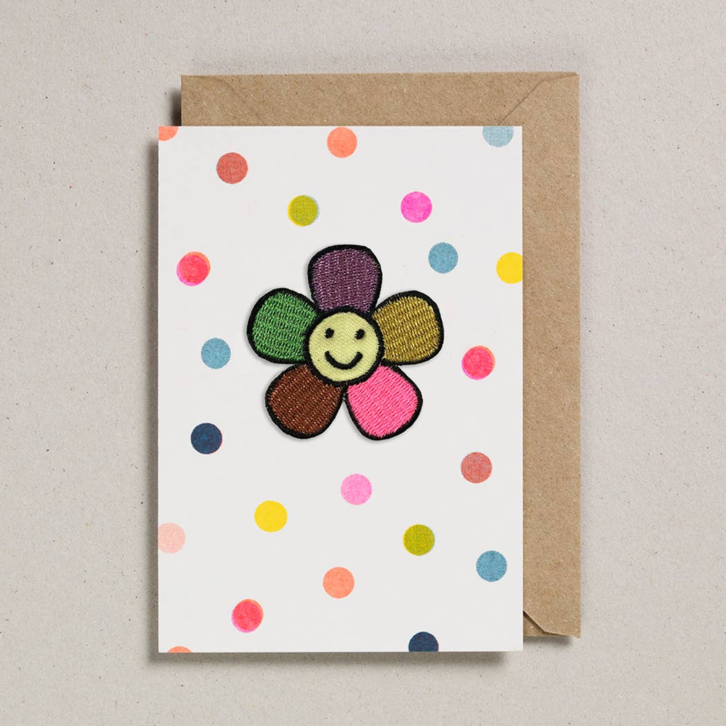 Patch Cards Happy Flower