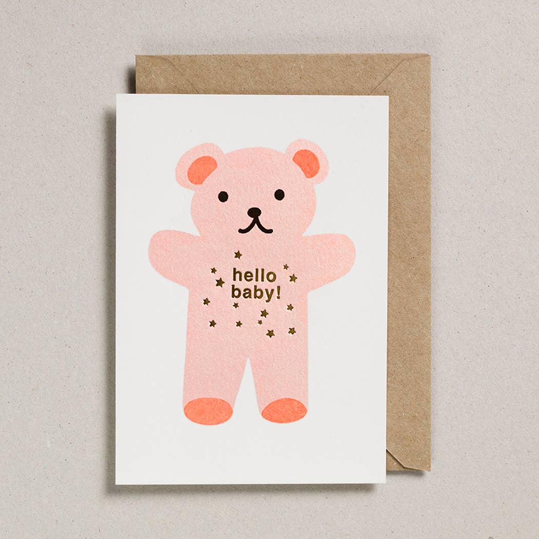Riso Baby Cards Hello Teddy