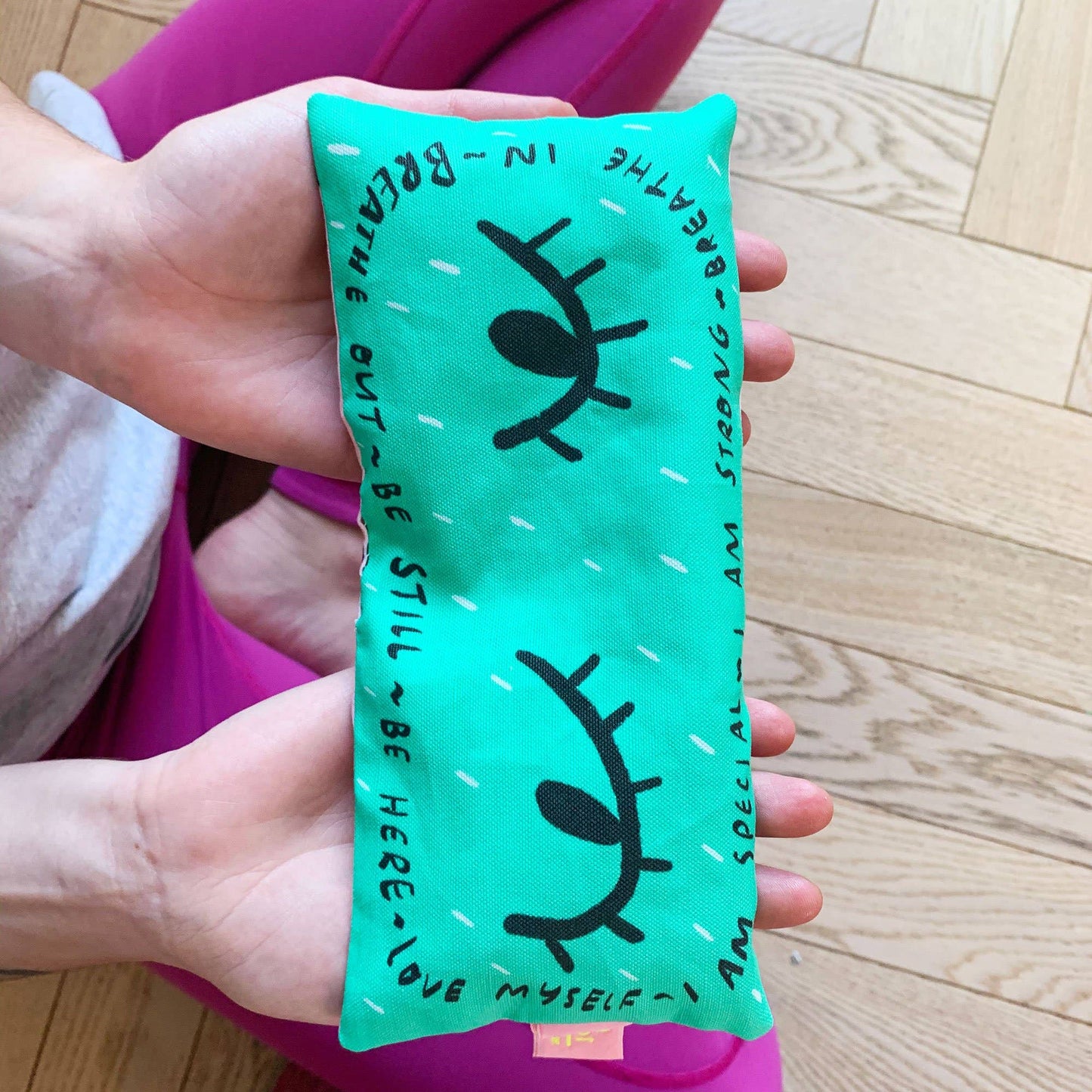 Breathe in breathe out lavender bag