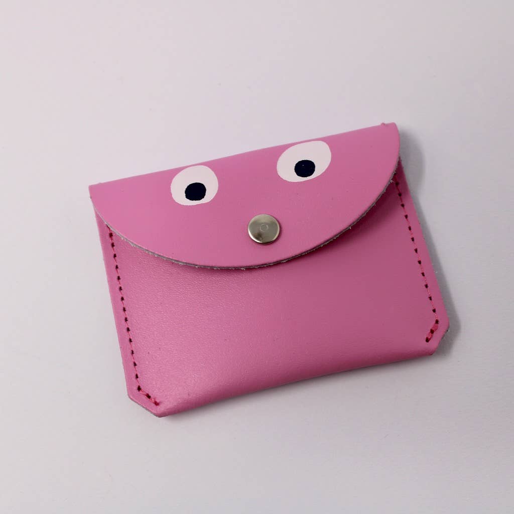 Googly Eye Mini Money Purse Pink