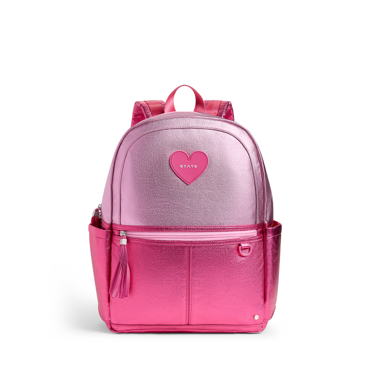 Kane Double Pocket Backpack - Pink/Hot Pink Colorblock