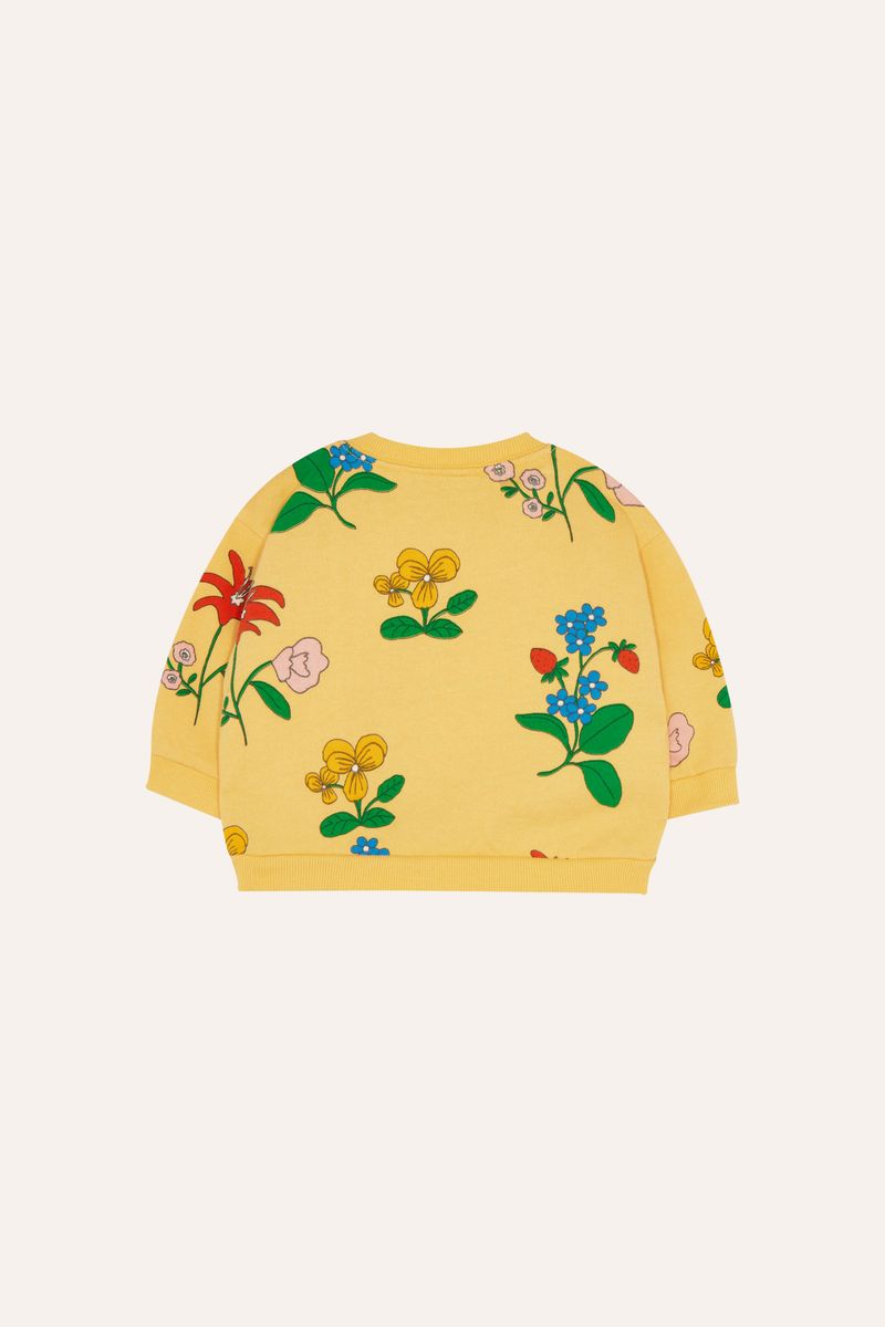 Flowers Allover Baby Sweatshirt - Yellow